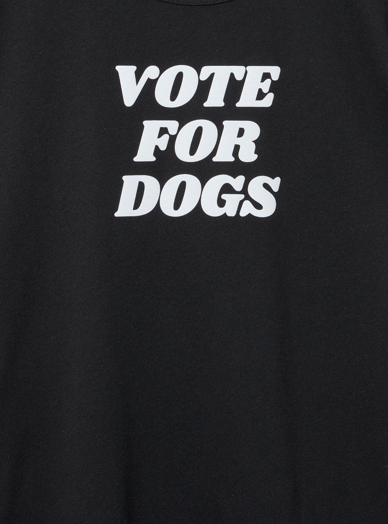 Vote For Dogs Classic Fit Signature Jersey Crew Tee, DEEP BLACK, alternate