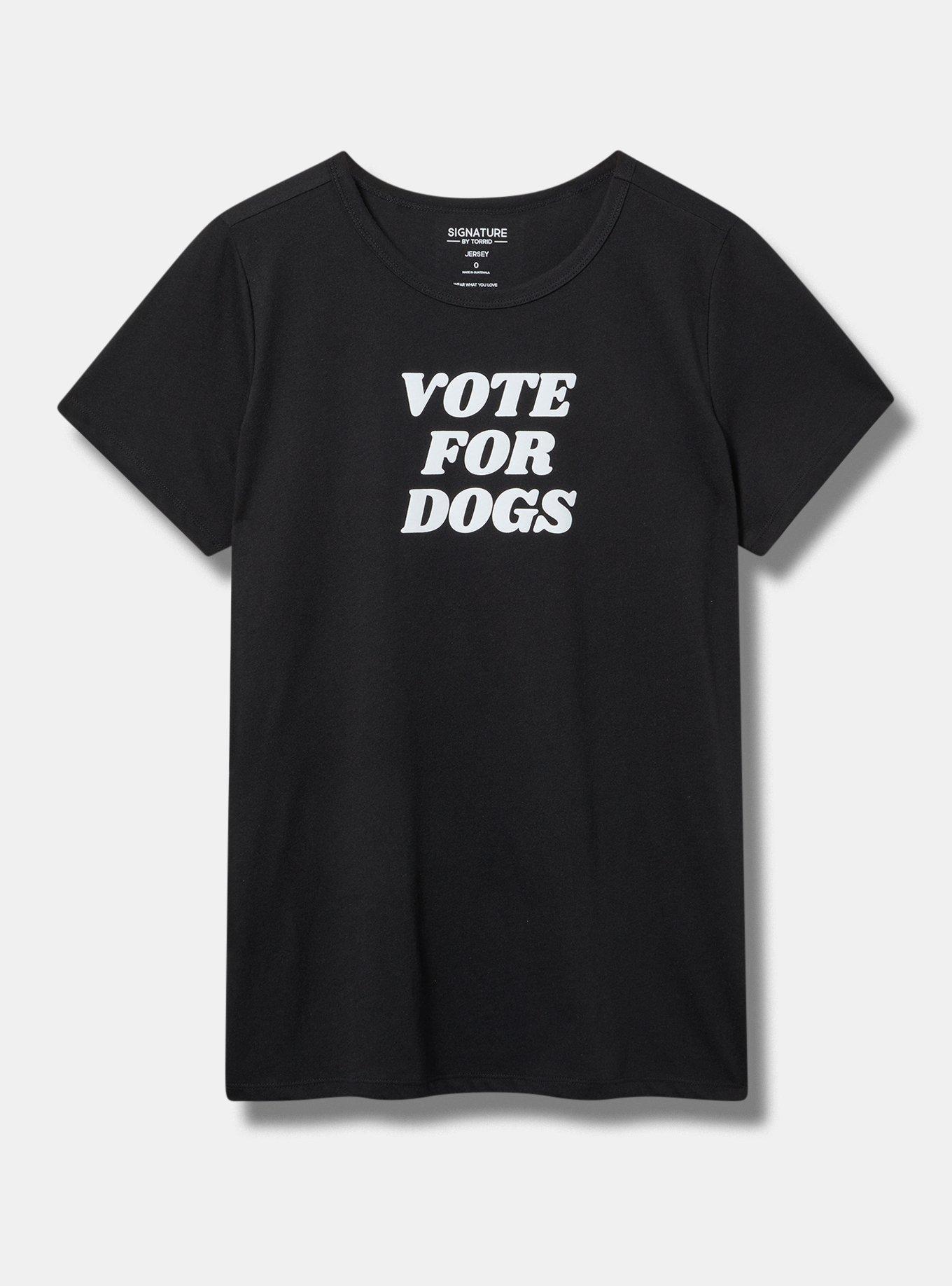 Vote For Dogs Classic Fit Signature Jersey Crew Tee