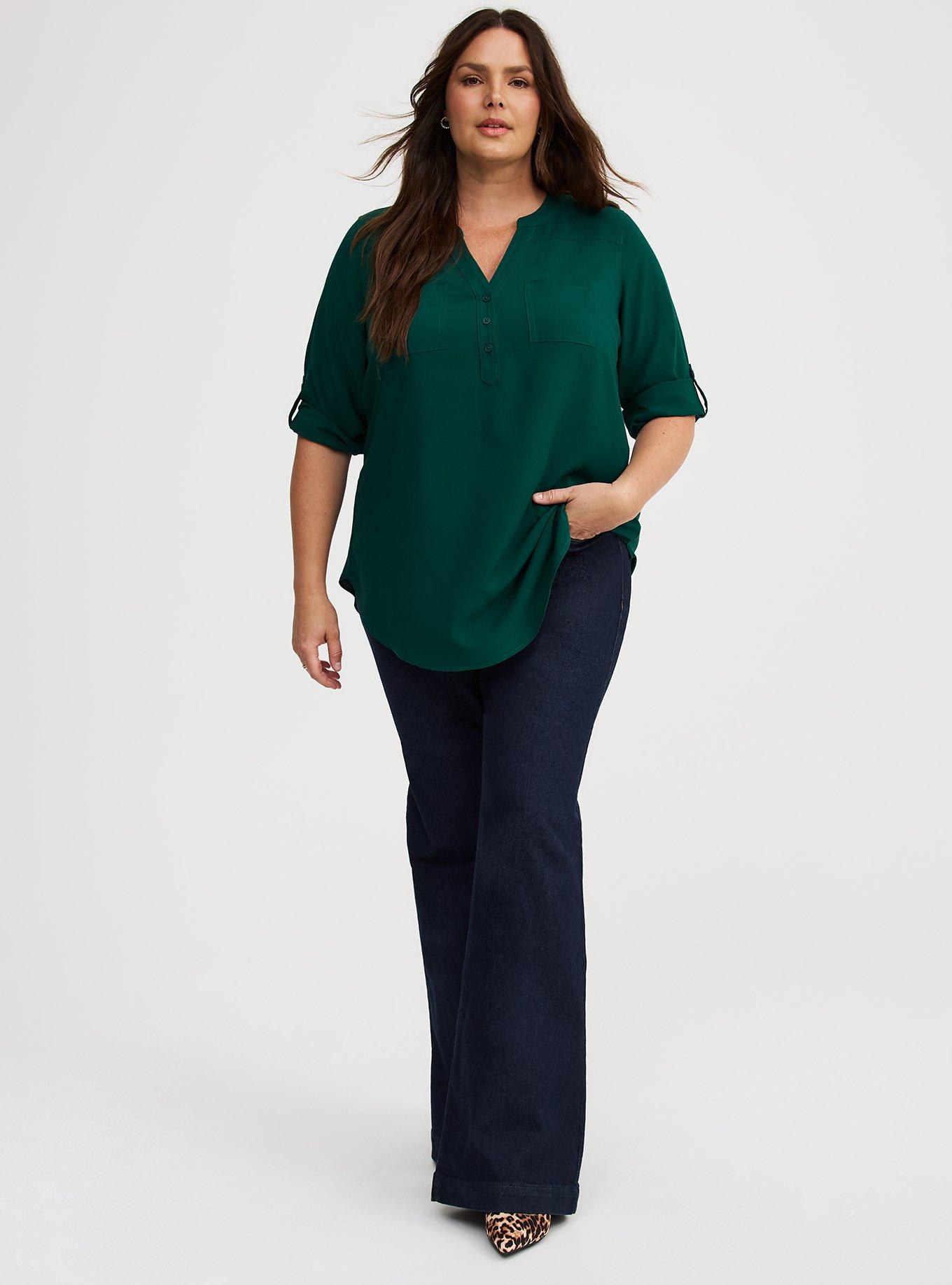 Plus Size - Harper 3/4 Sleeve Pullover Tunic Top - Torrid