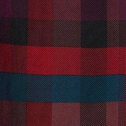 Harper 3/4 Sleeve Pullover Tunic Top, MULTI BLOCK PLAID, swatch