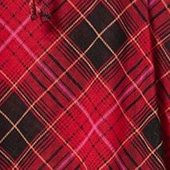 Plus Size Mesh Fit & Flare Wireless Babydoll, VERONA PLAID JESTER RED, swatch