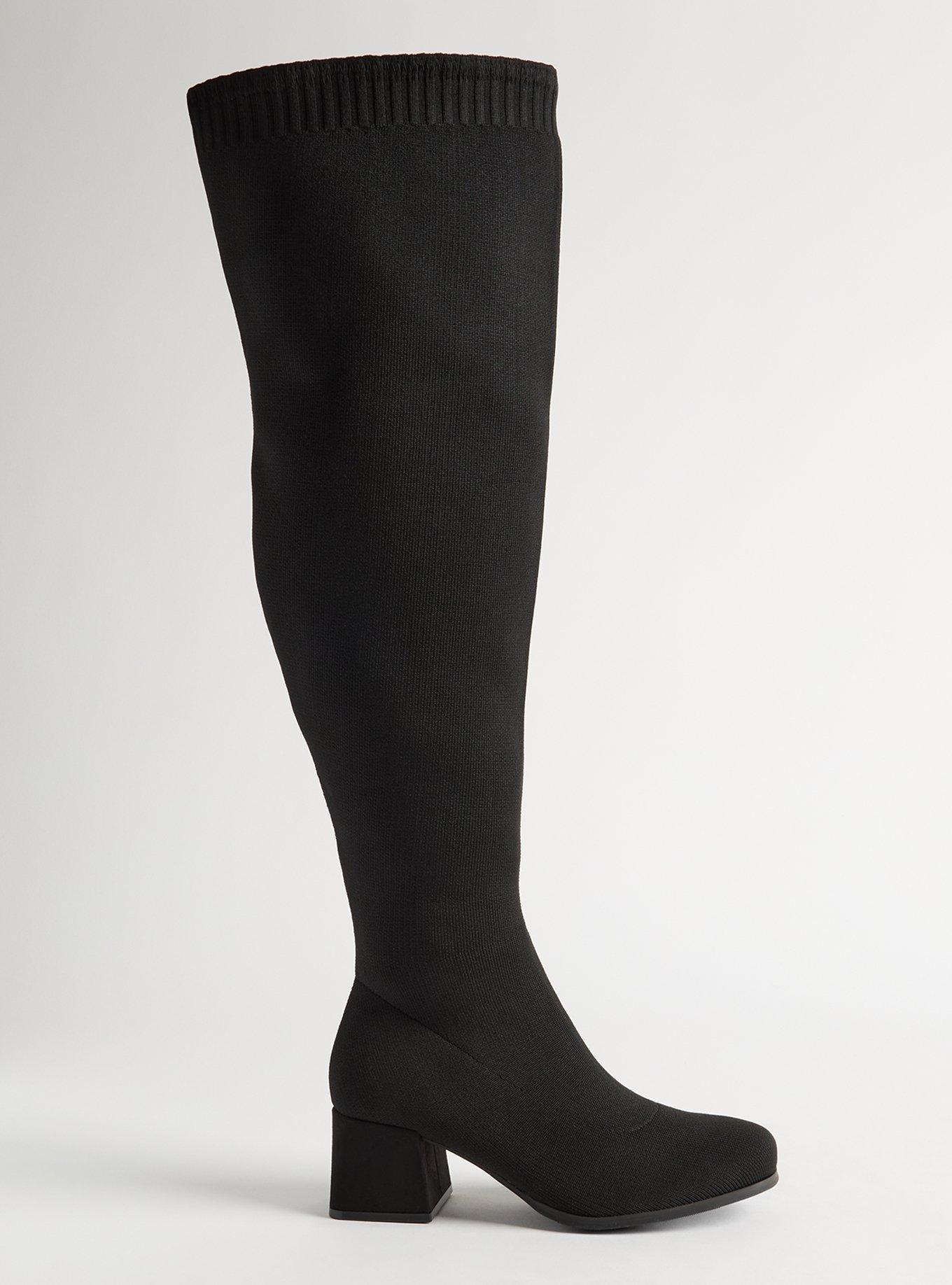 Block Heel Over The Knee Boot (WW