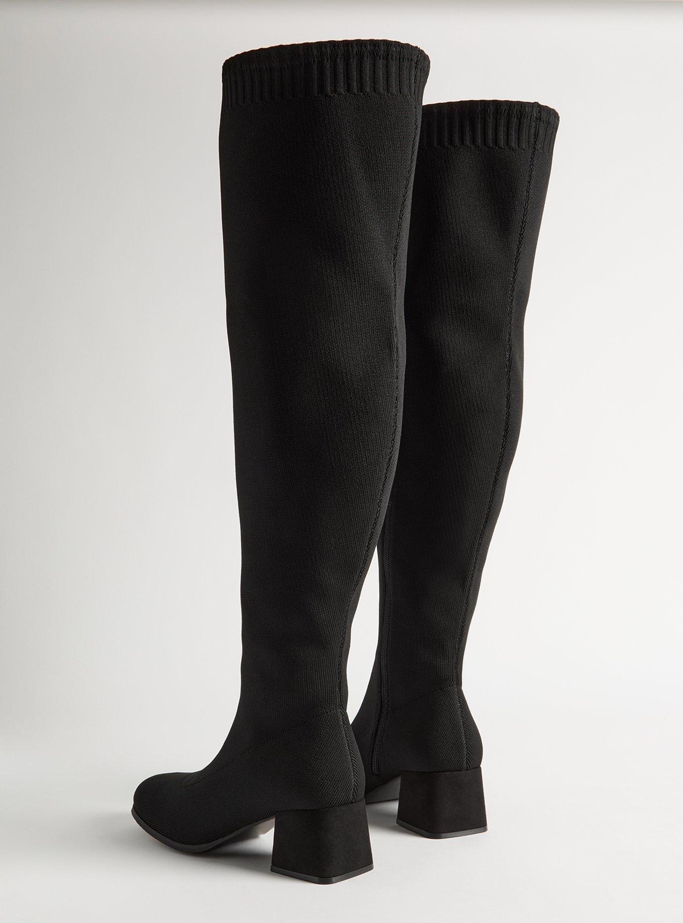 Block Heel Over The Knee Boot (WW), BLACK, alternate