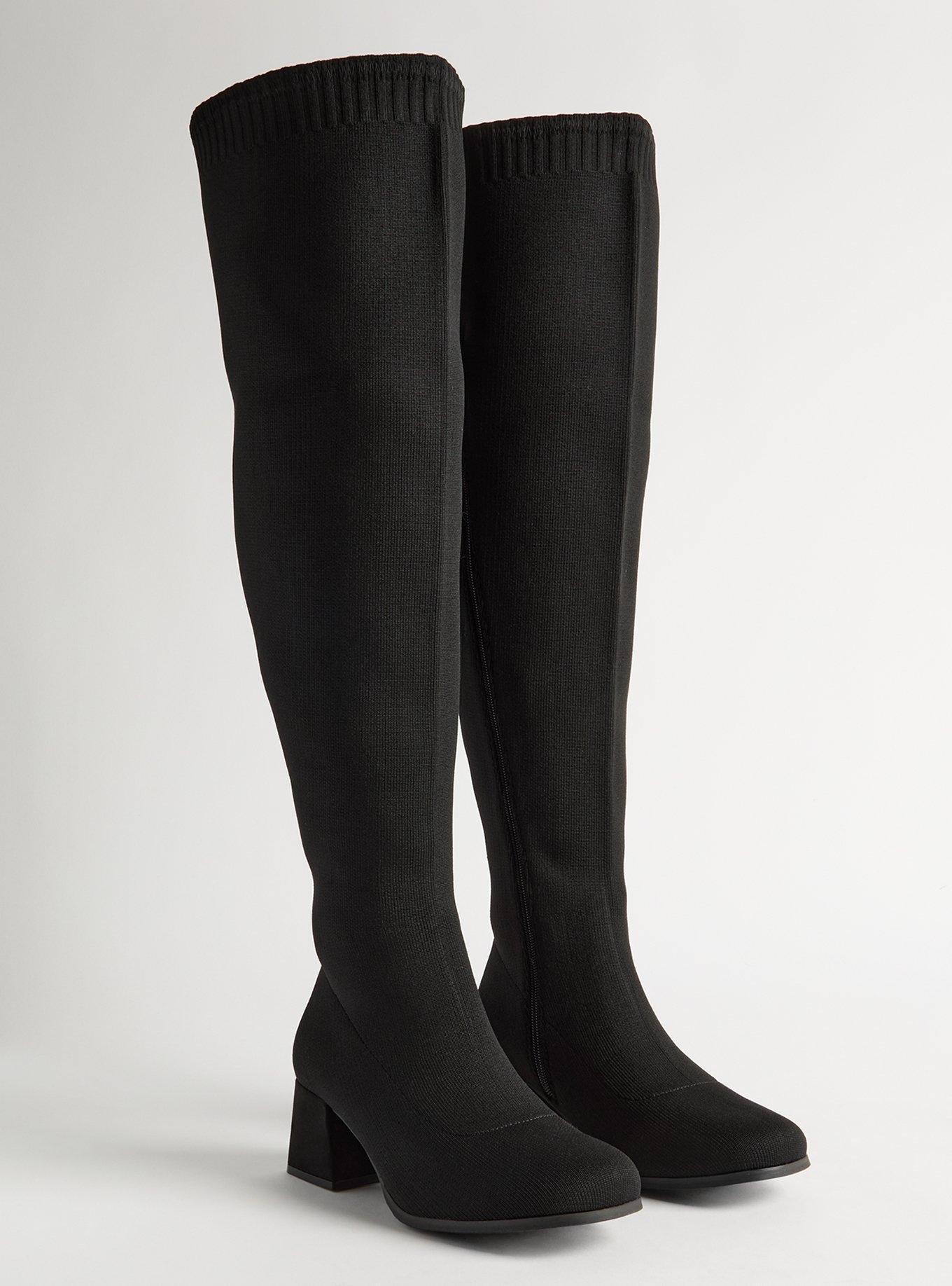 Block Heel Over The Knee Boot (WW