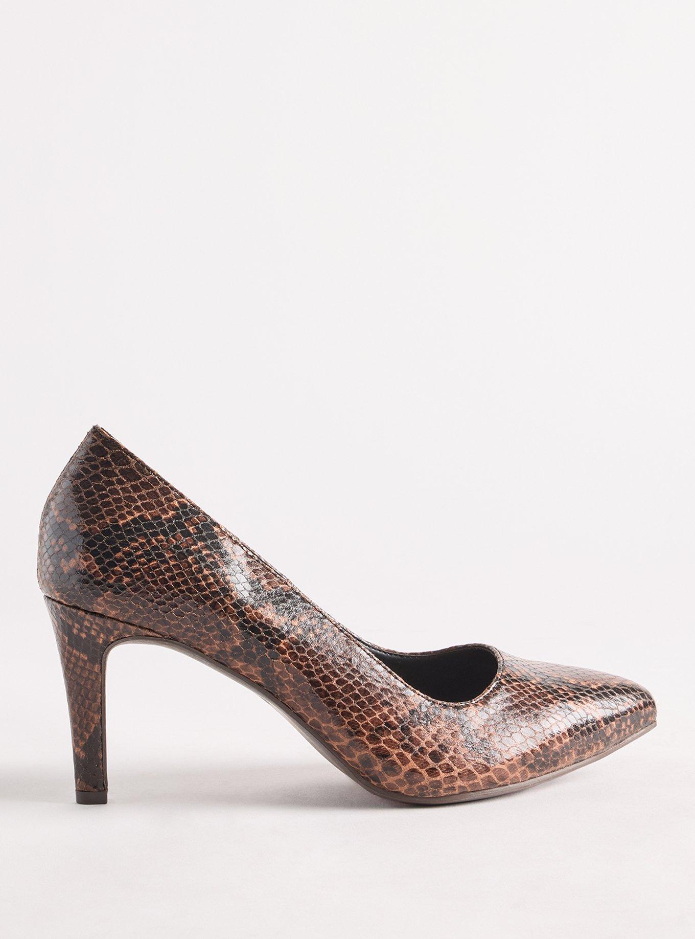 Pointed Toe Heel (WW), SNAKE BROWN, alternate