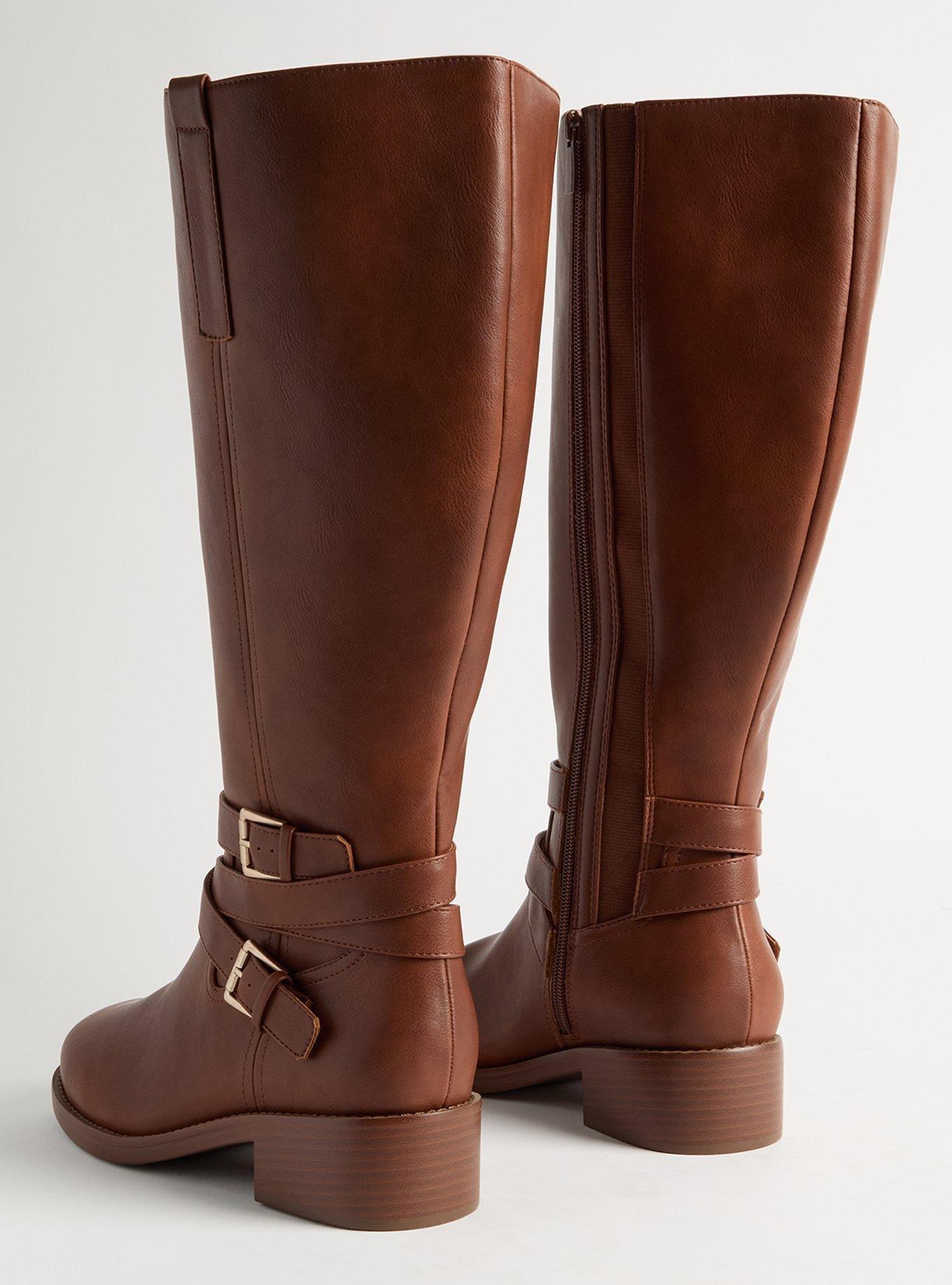 Moto Knee Boot (WW), BROWN, alternate