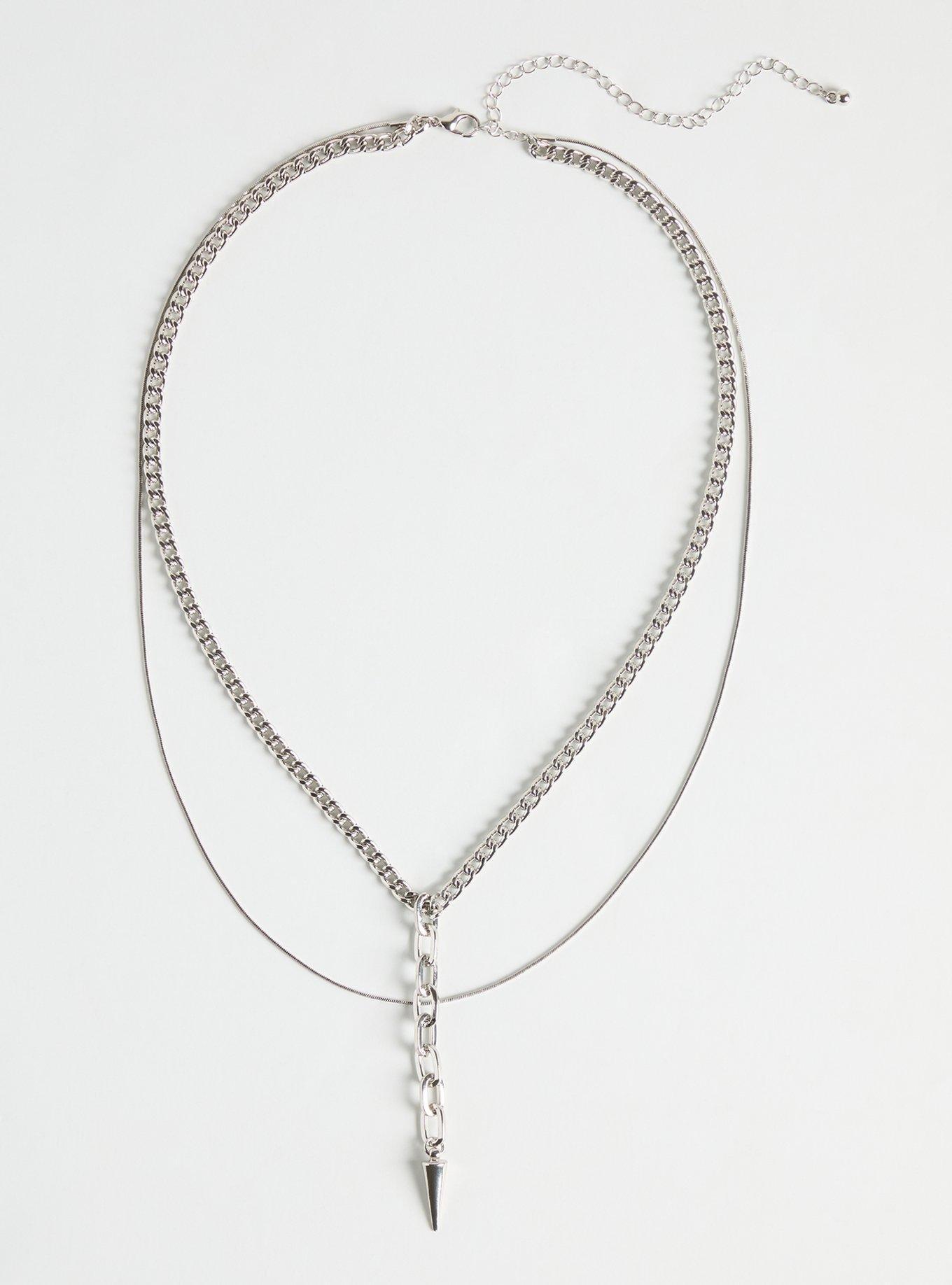 Spike Link Layered Necklace