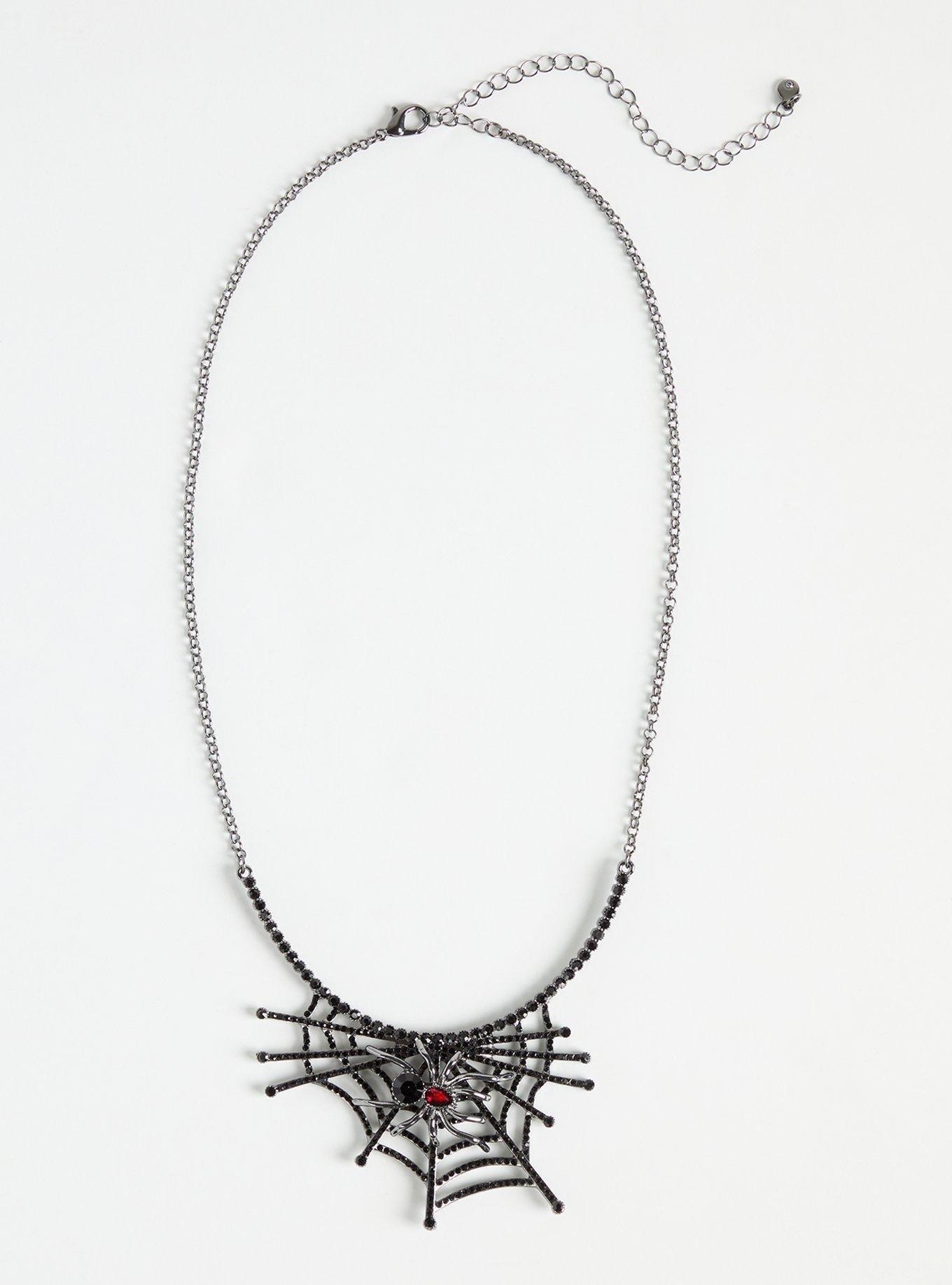 Spider Web Statement Necklace