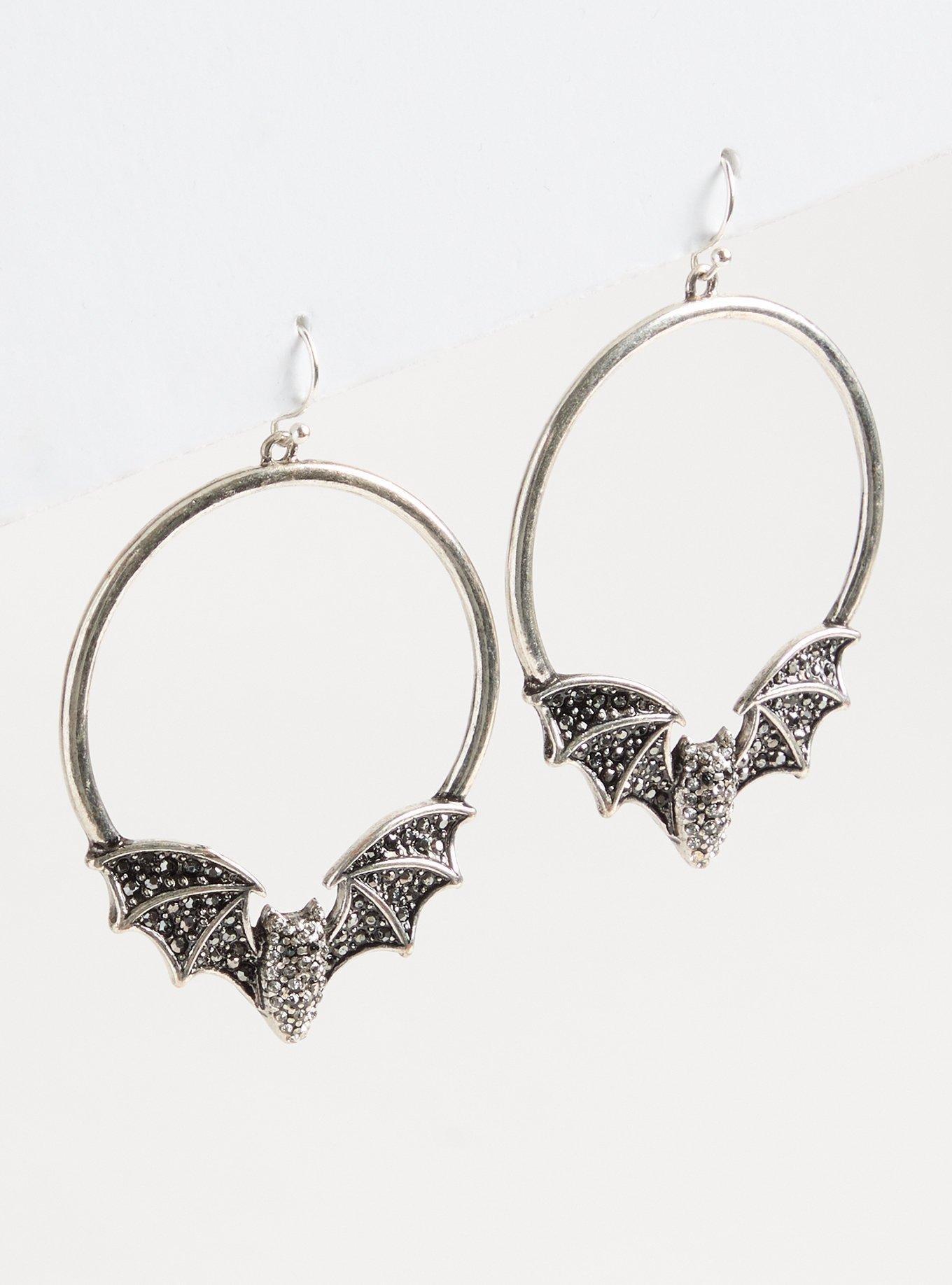 Bat Hoop Earring