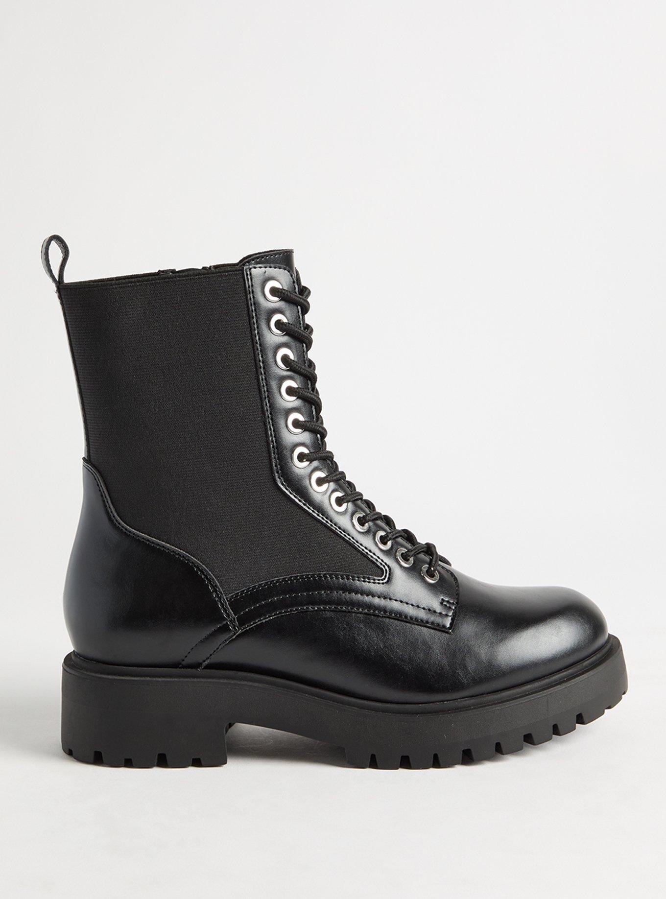 Lace-Up Combat Bootie (WW