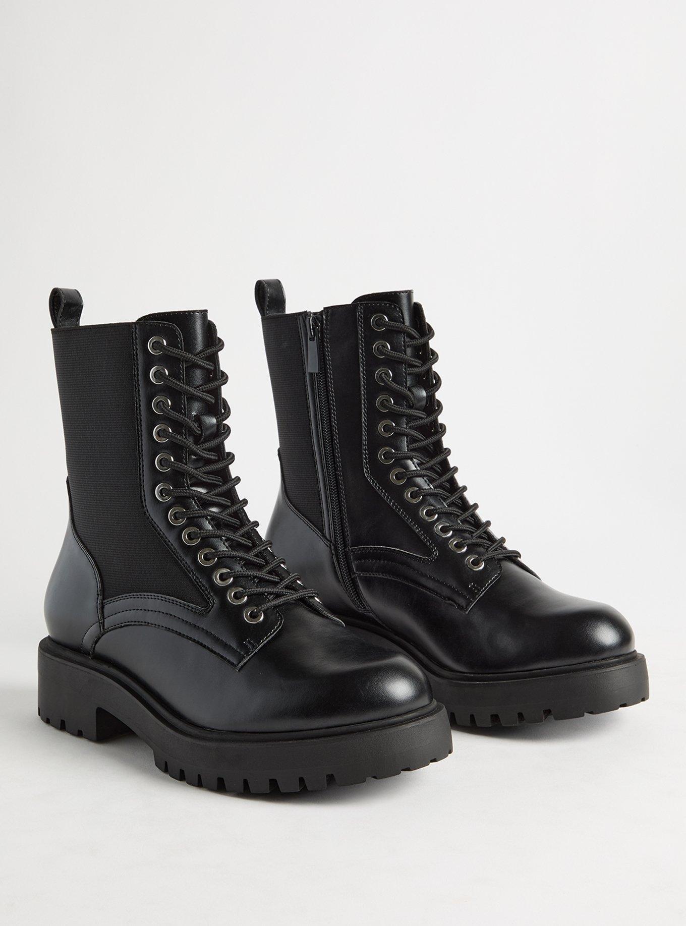 Lace-Up Combat Bootie (WW