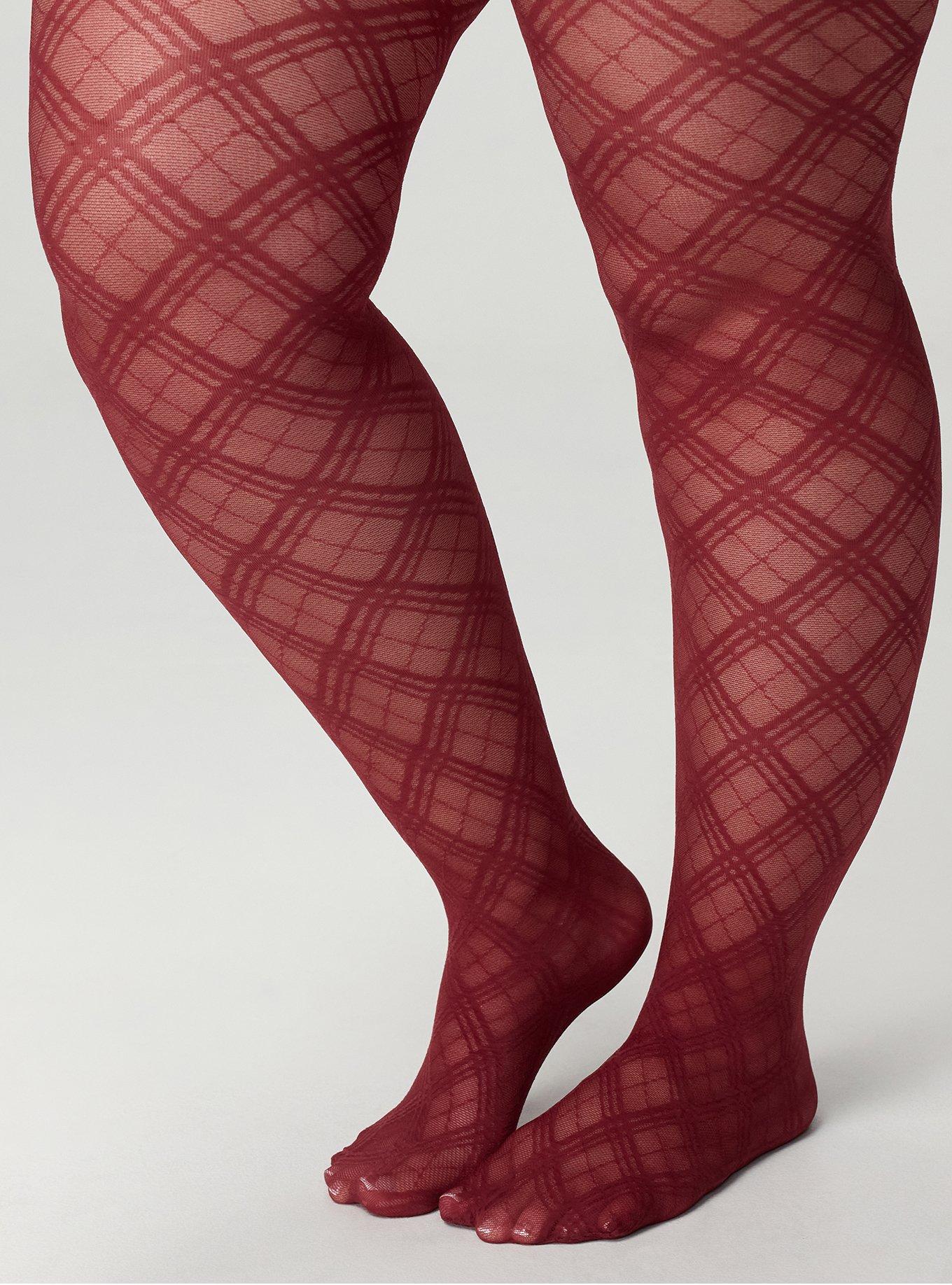 Plaid Tight, BURGUNDY, hi-res