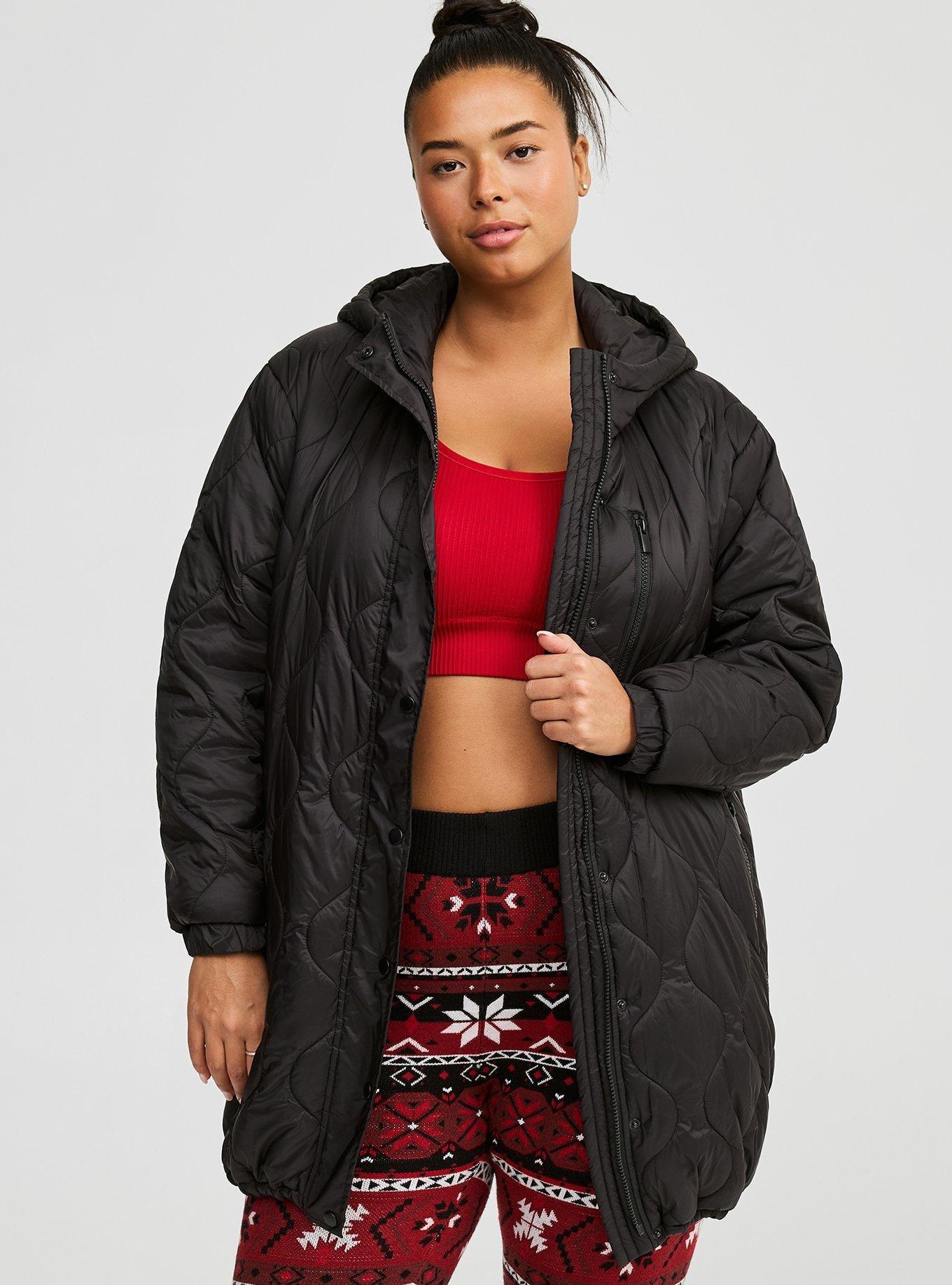 Plus Size Nylon Lightweight Puffer Jacket Torrid