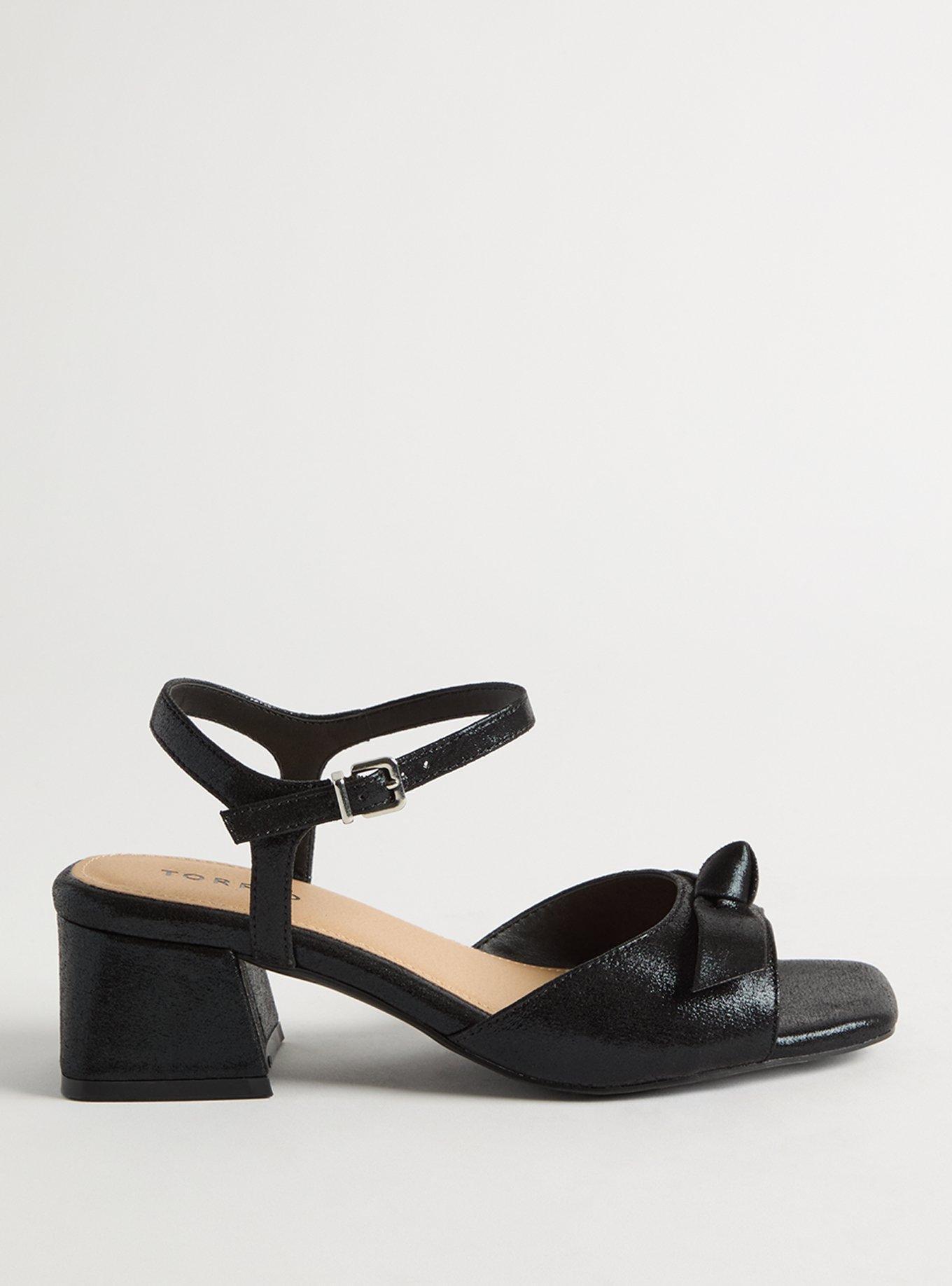 Bow Block Heel (WW), BLACK, alternate