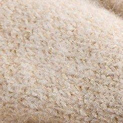 Shine Knit Earwarmer, BEIGE, swatch