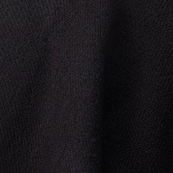 Plus Size Fur Trim Belted Ruana, BLACK, swatch