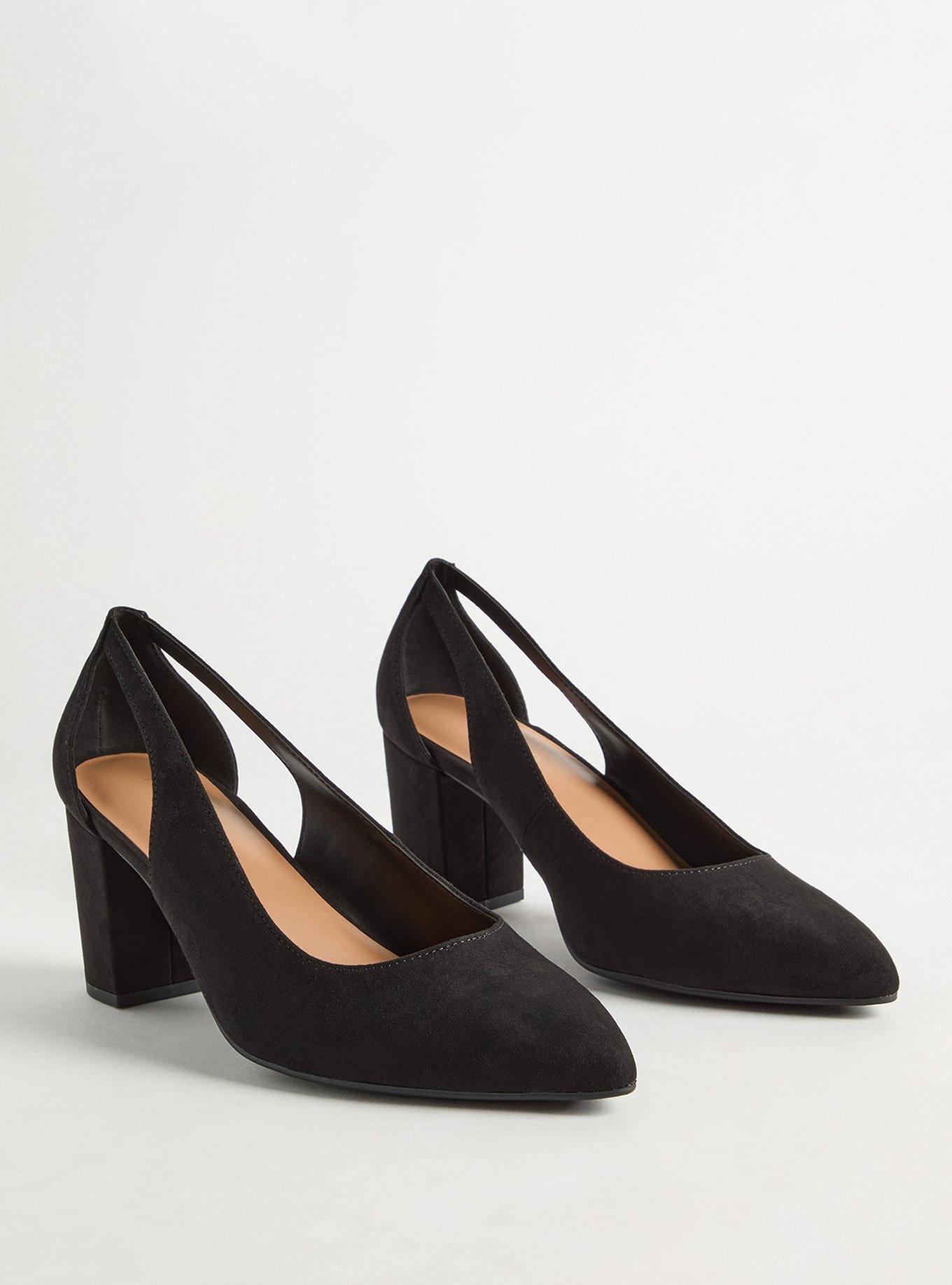 Pointed Toe Cut Out Block Heel (WW)