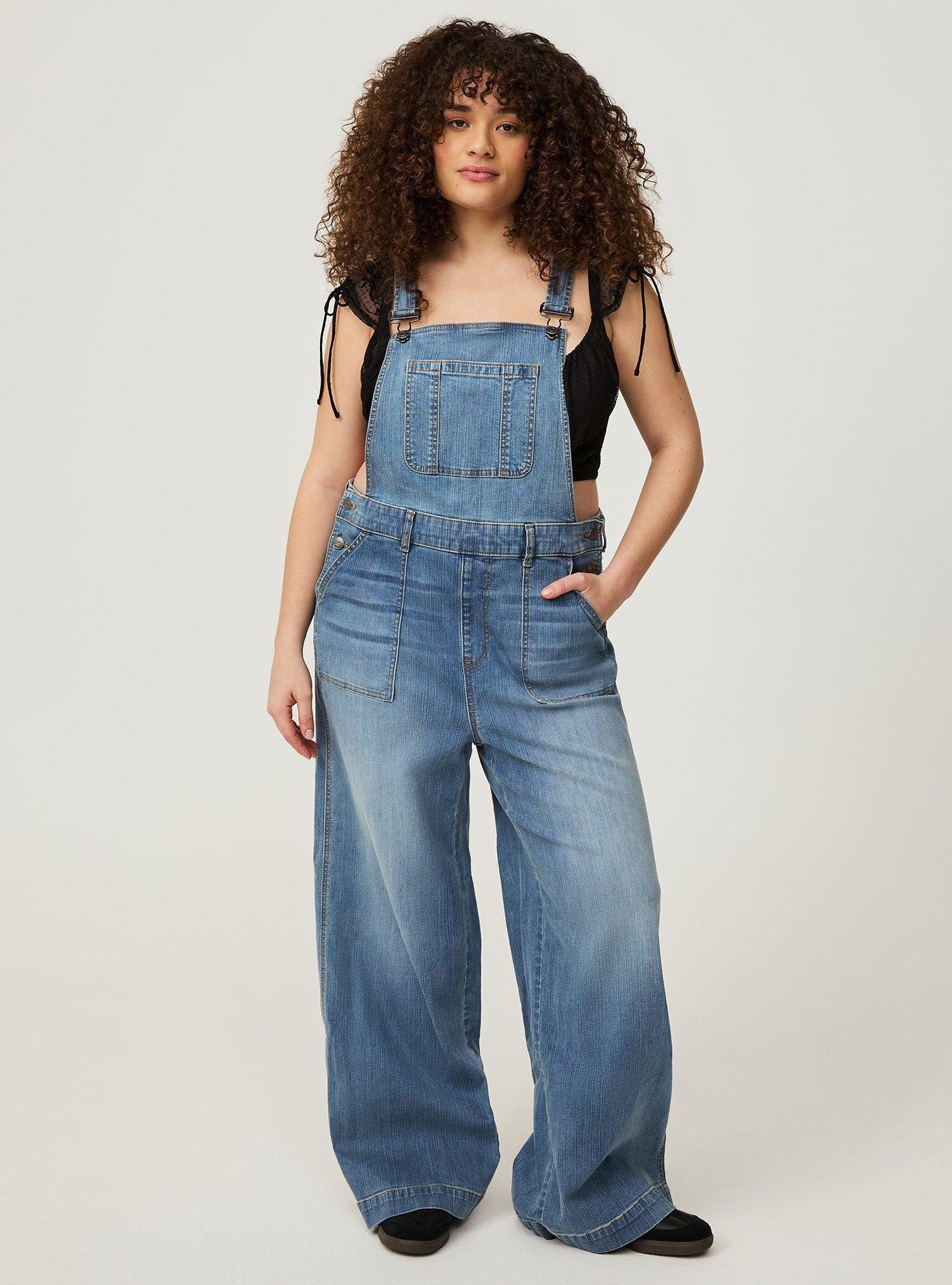 Plus Size - High-Rise Wide Leg Overall - Torrid Plus Size - High-Rise Wide Leg Overall - Torrid