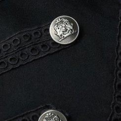 Stretch Twill Military Jacket, DEEP BLACK, swatch