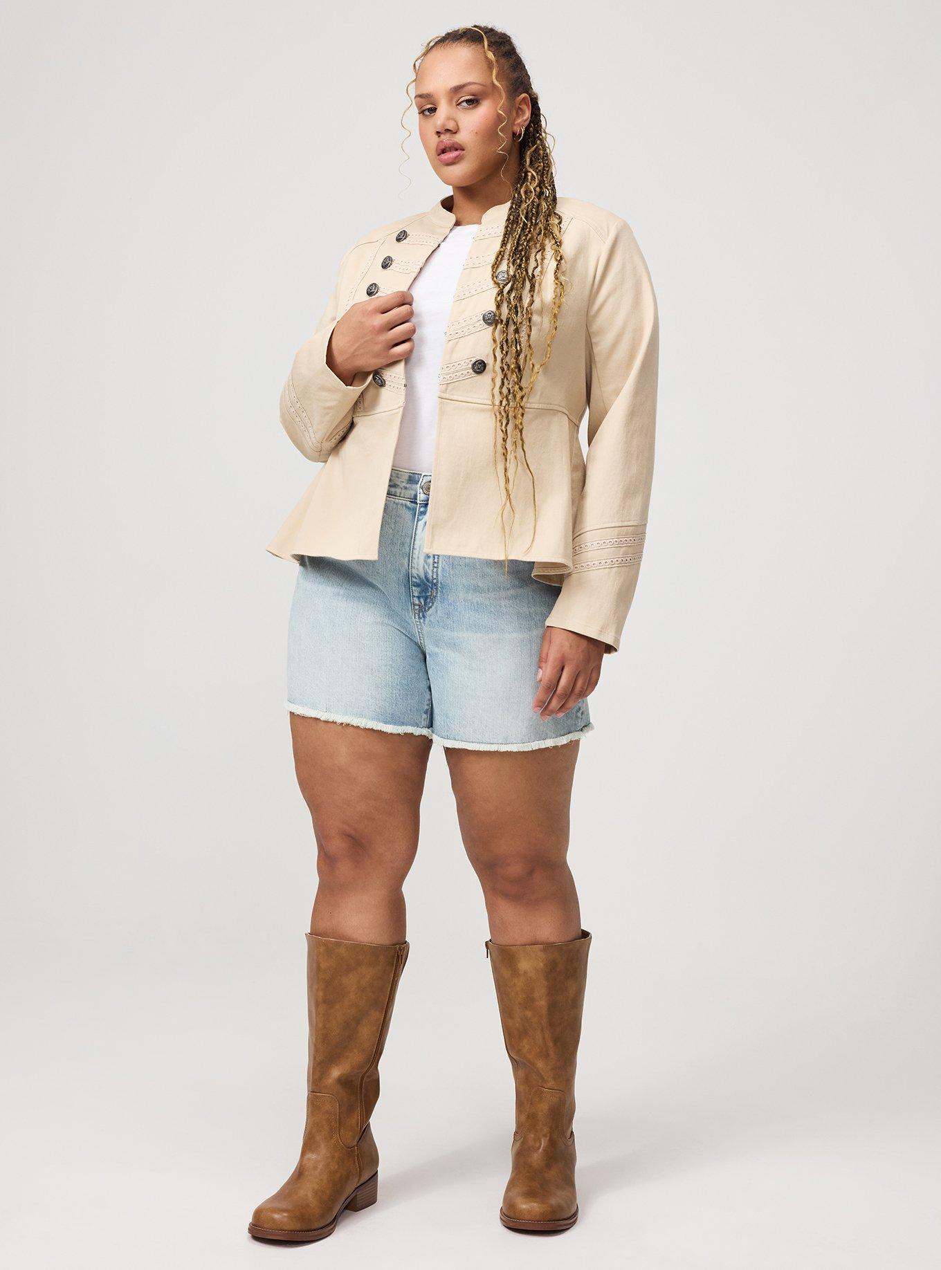 Stretch Twill Military Jacket, CEMENT, alternate
