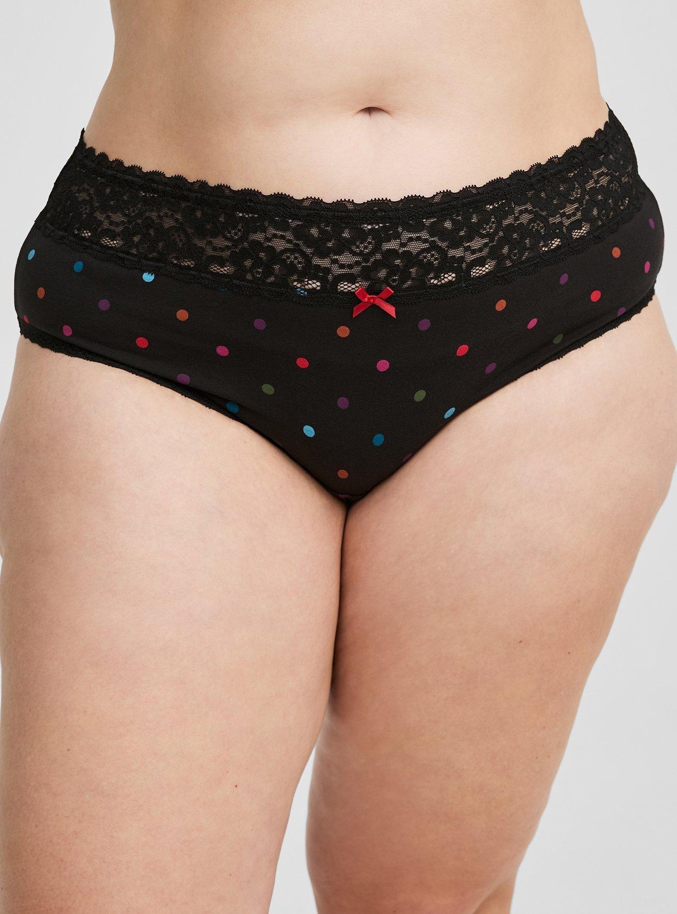 New Fit - Cotton Mid Rise Hipster Lace Trim Panty