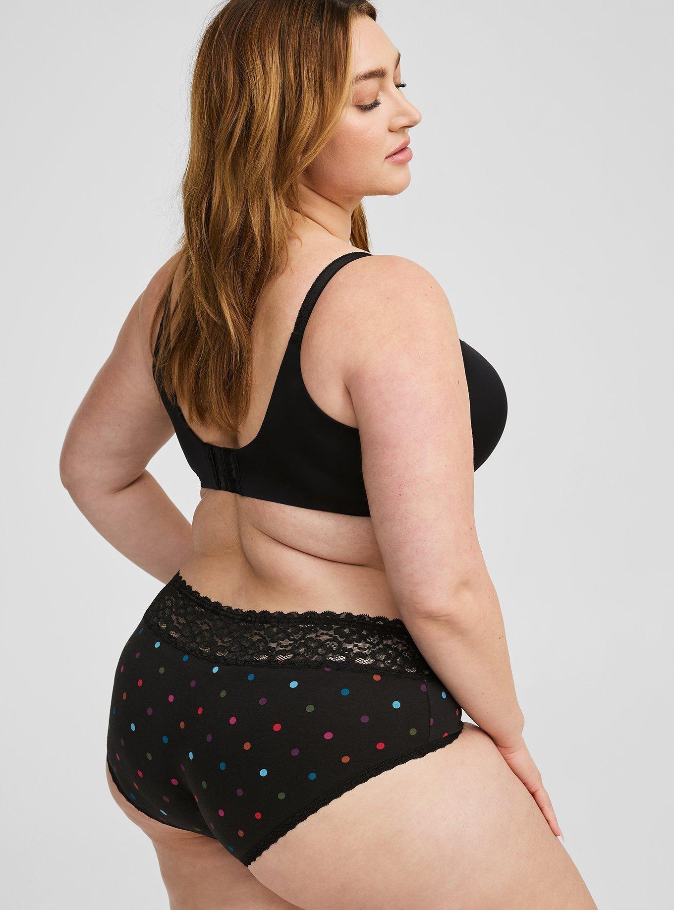 New Fit - Cotton Mid Rise Hipster Lace Trim Panty