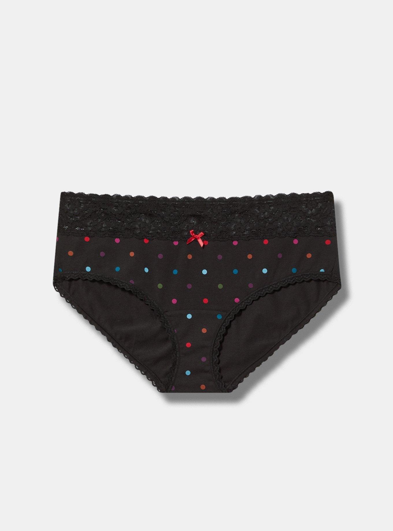 New Fit - Cotton Mid Rise Hipster Lace Trim Panty