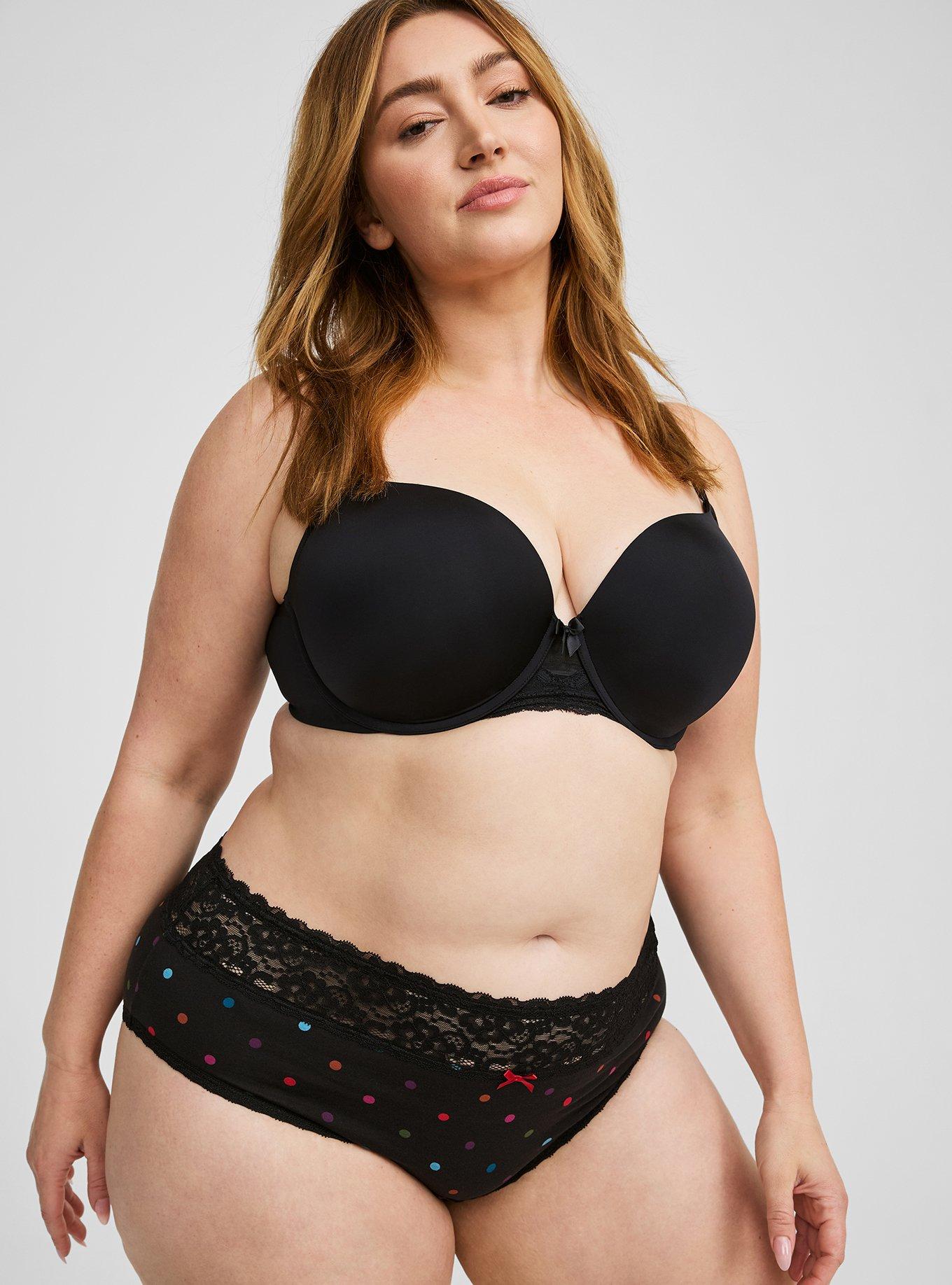 New Fit - Cotton Mid Rise Hipster Lace Trim Panty