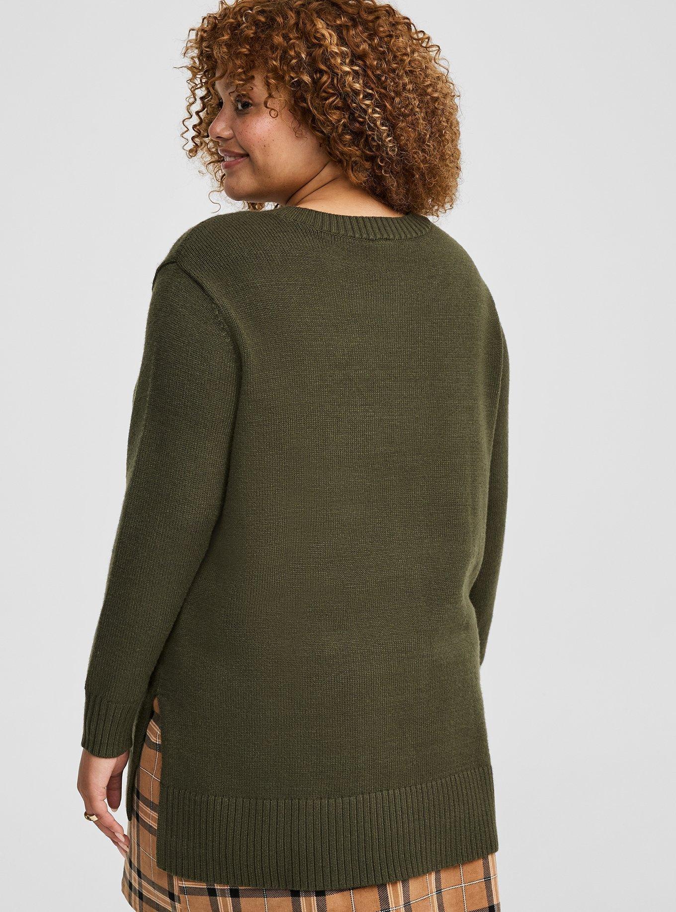 V-Neck Long Sleeve Pullover Sweater