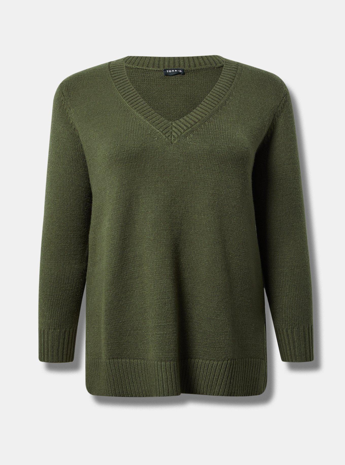 V-Neck Long Sleeve Pullover Sweater