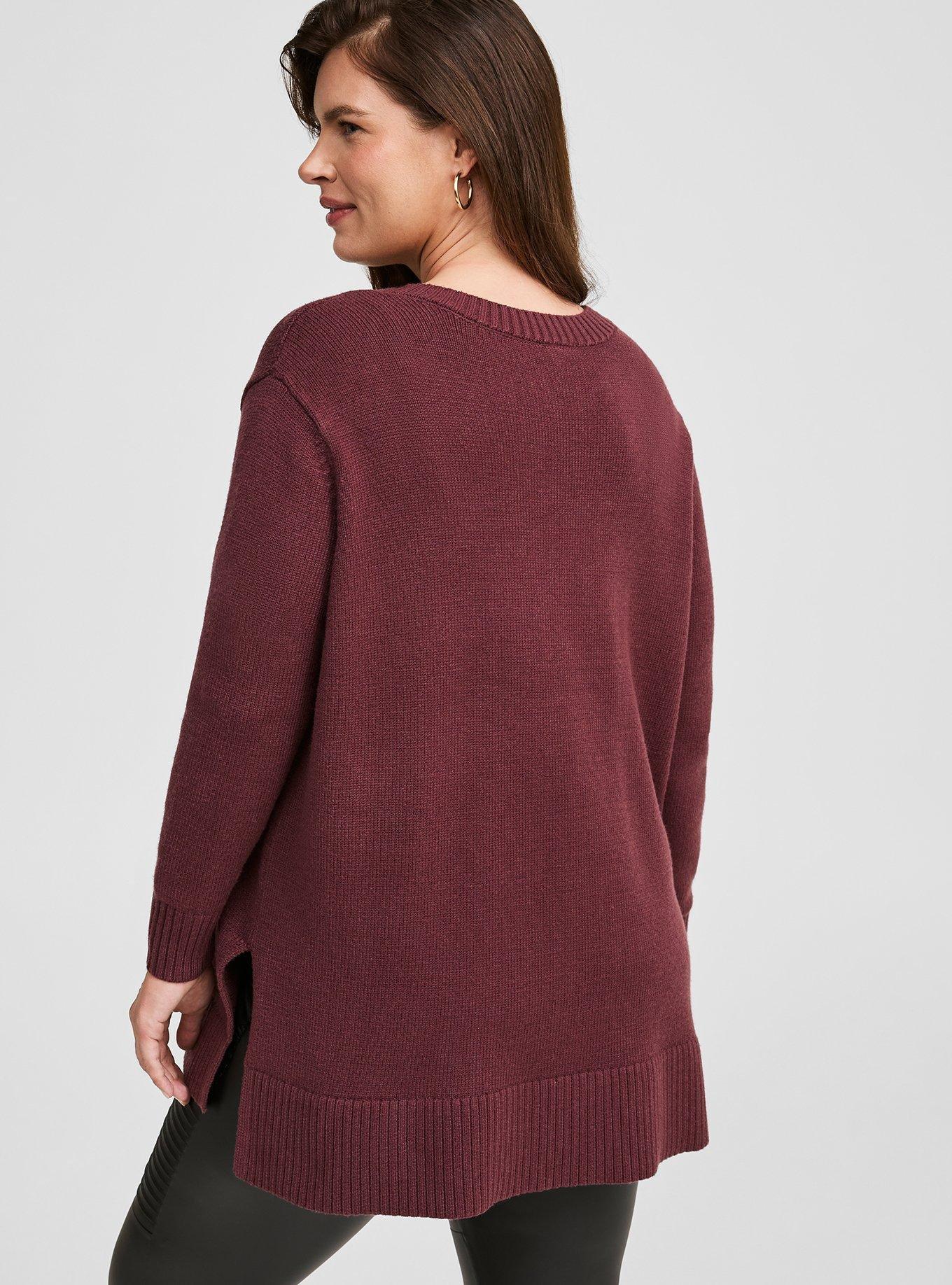 V-Neck Long Sleeve Pullover Sweater