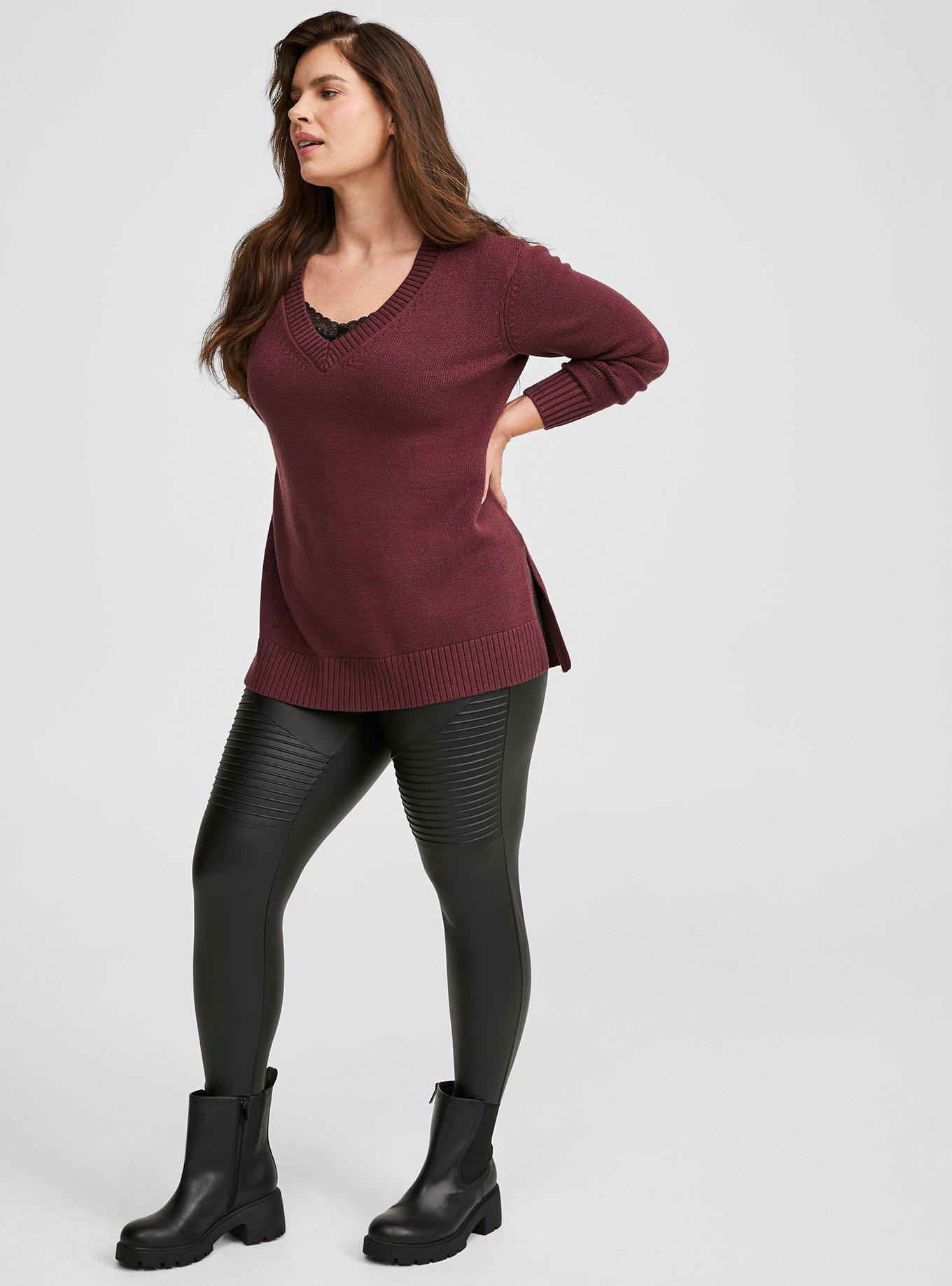 V-Neck Long Sleeve Pullover Sweater