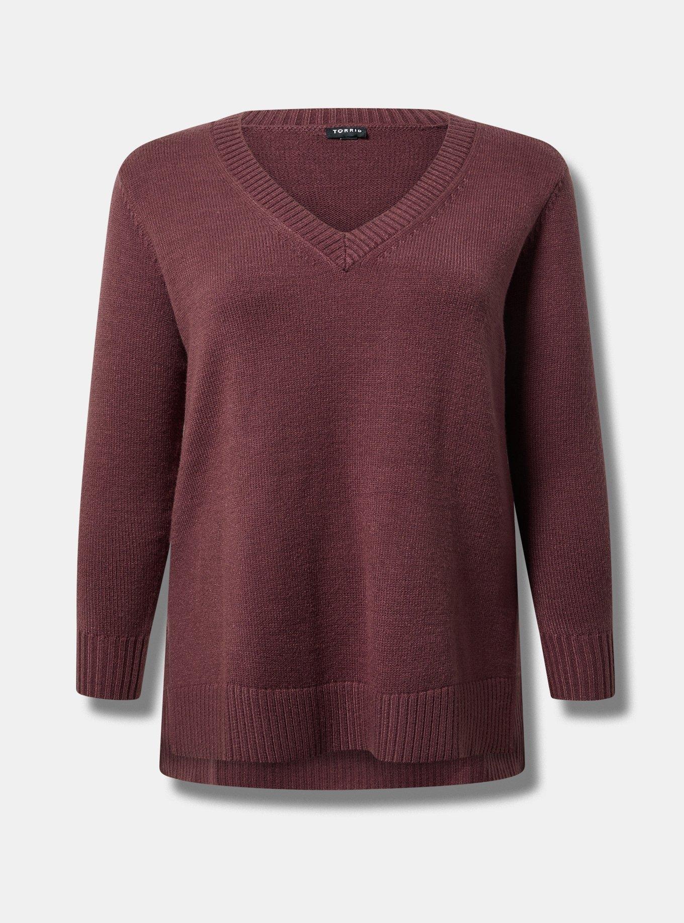 V-Neck Long Sleeve Pullover Sweater