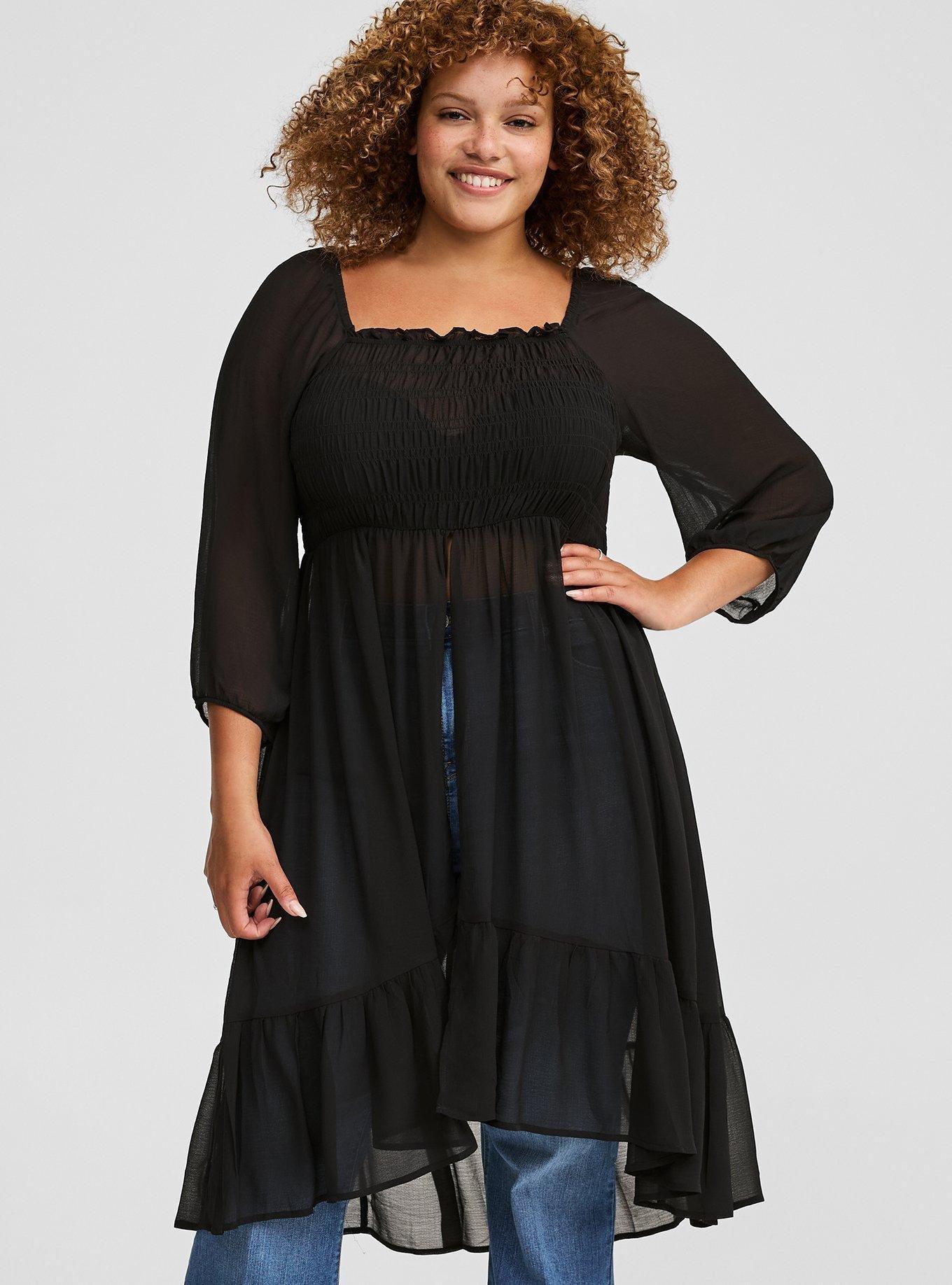 Chiffon Smocked Tunic
