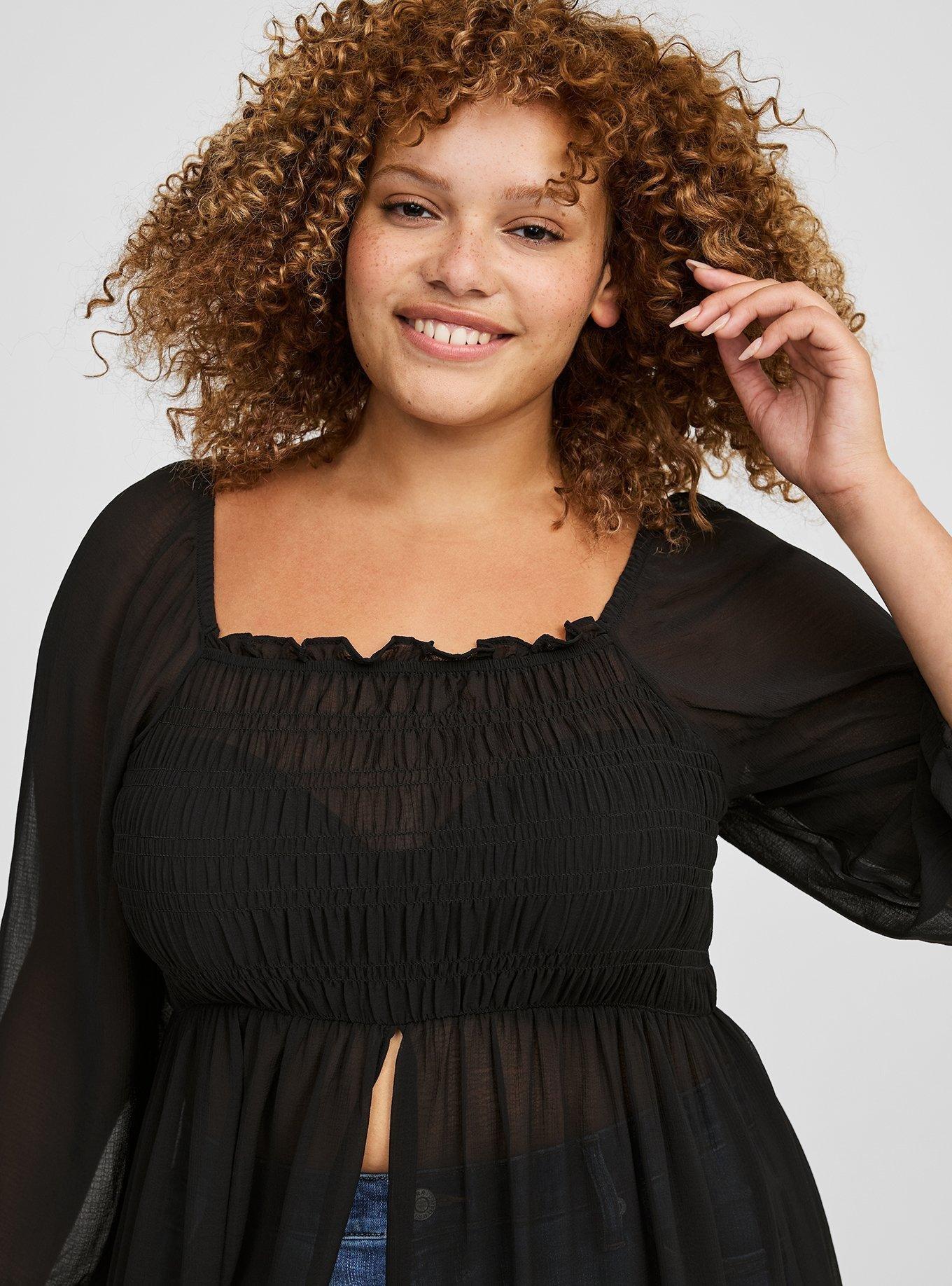 Chiffon Smocked Tunic