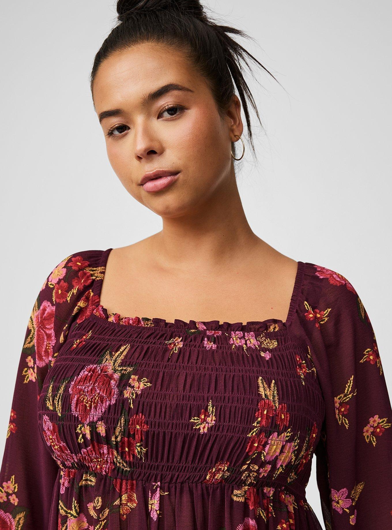 Chiffon Smocked Tunic