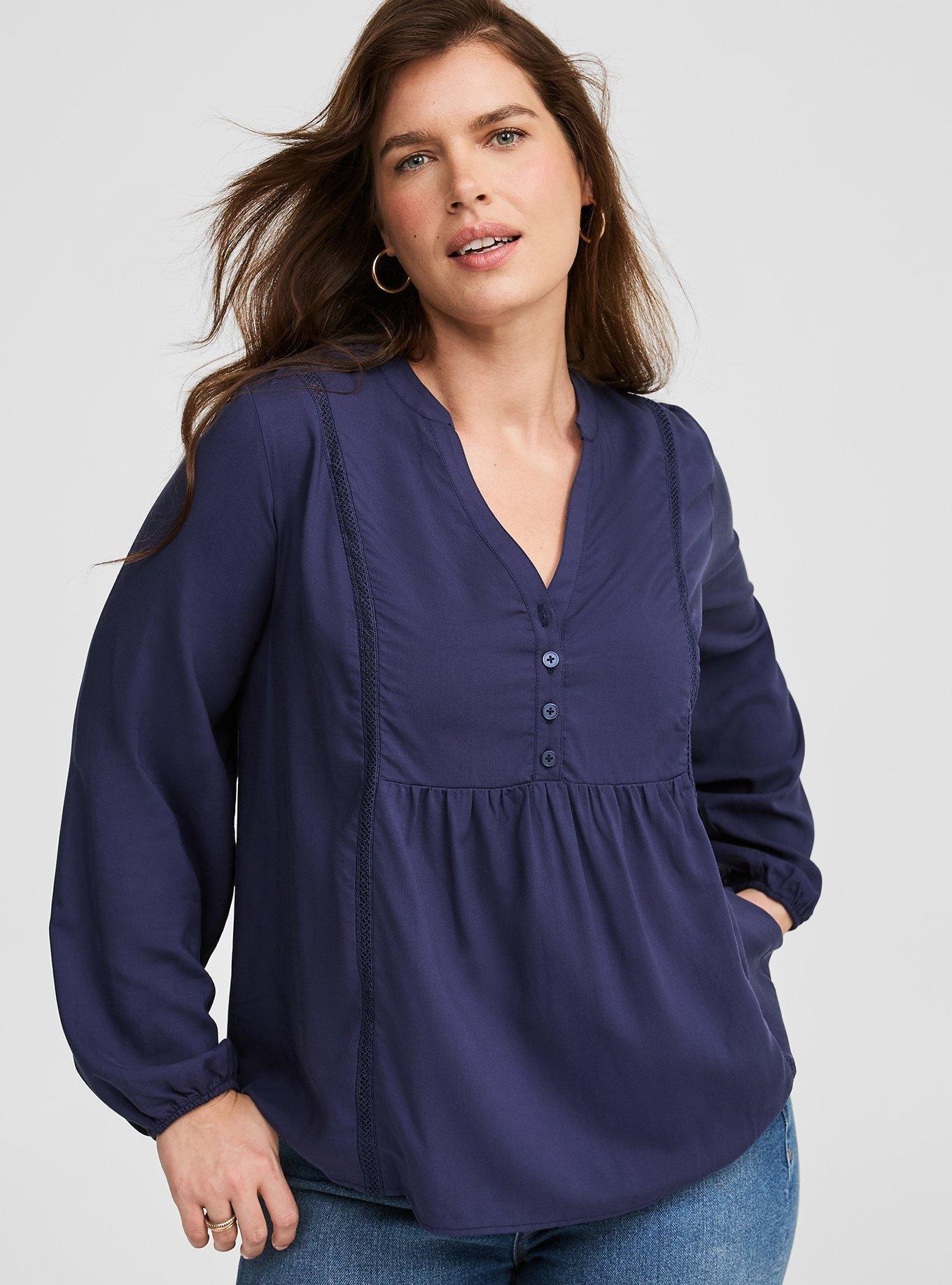 Challis Relaxed Long Sleeve Blouse