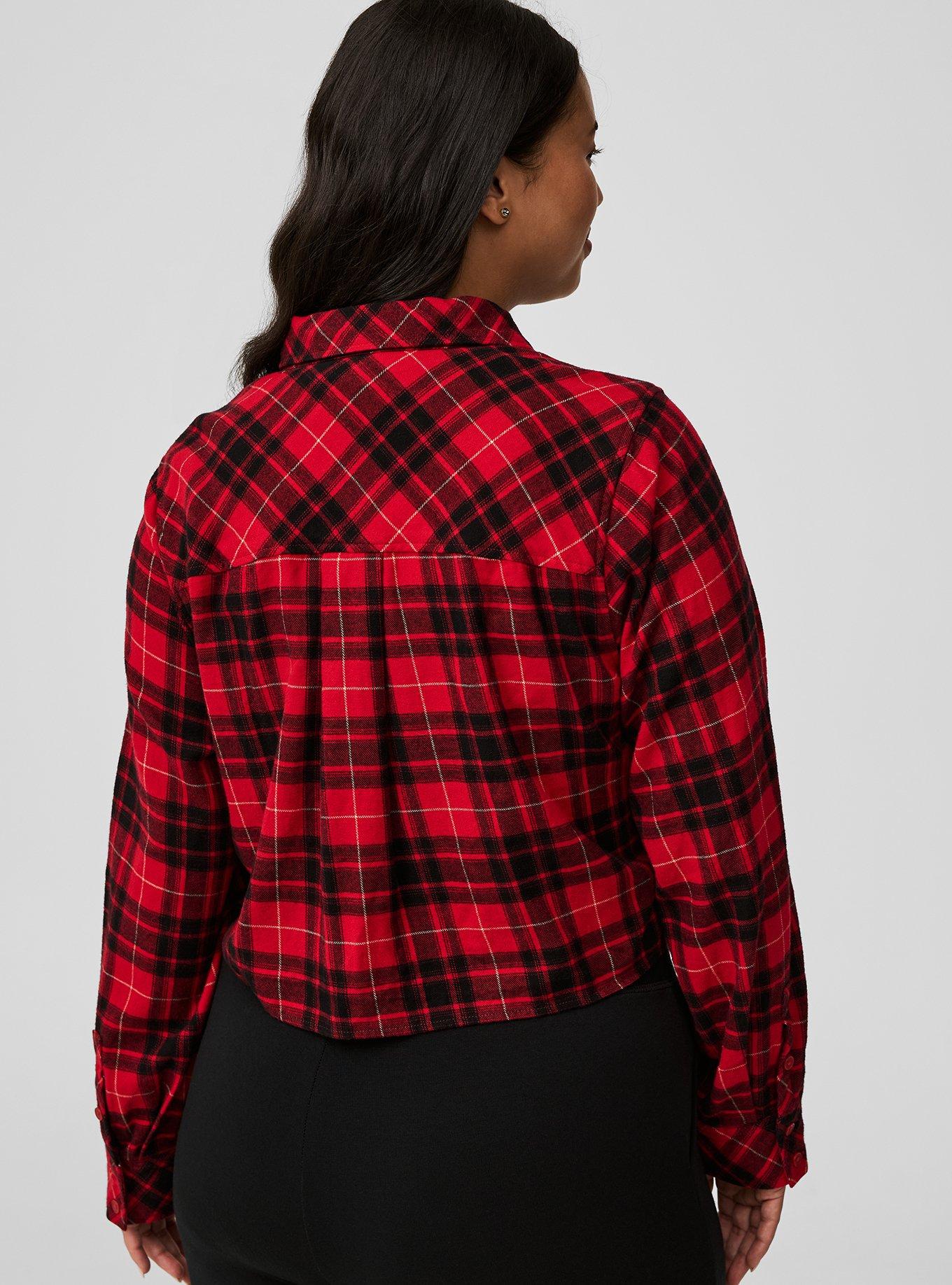 Lizzie Cotton Flannel Cropped Shirt