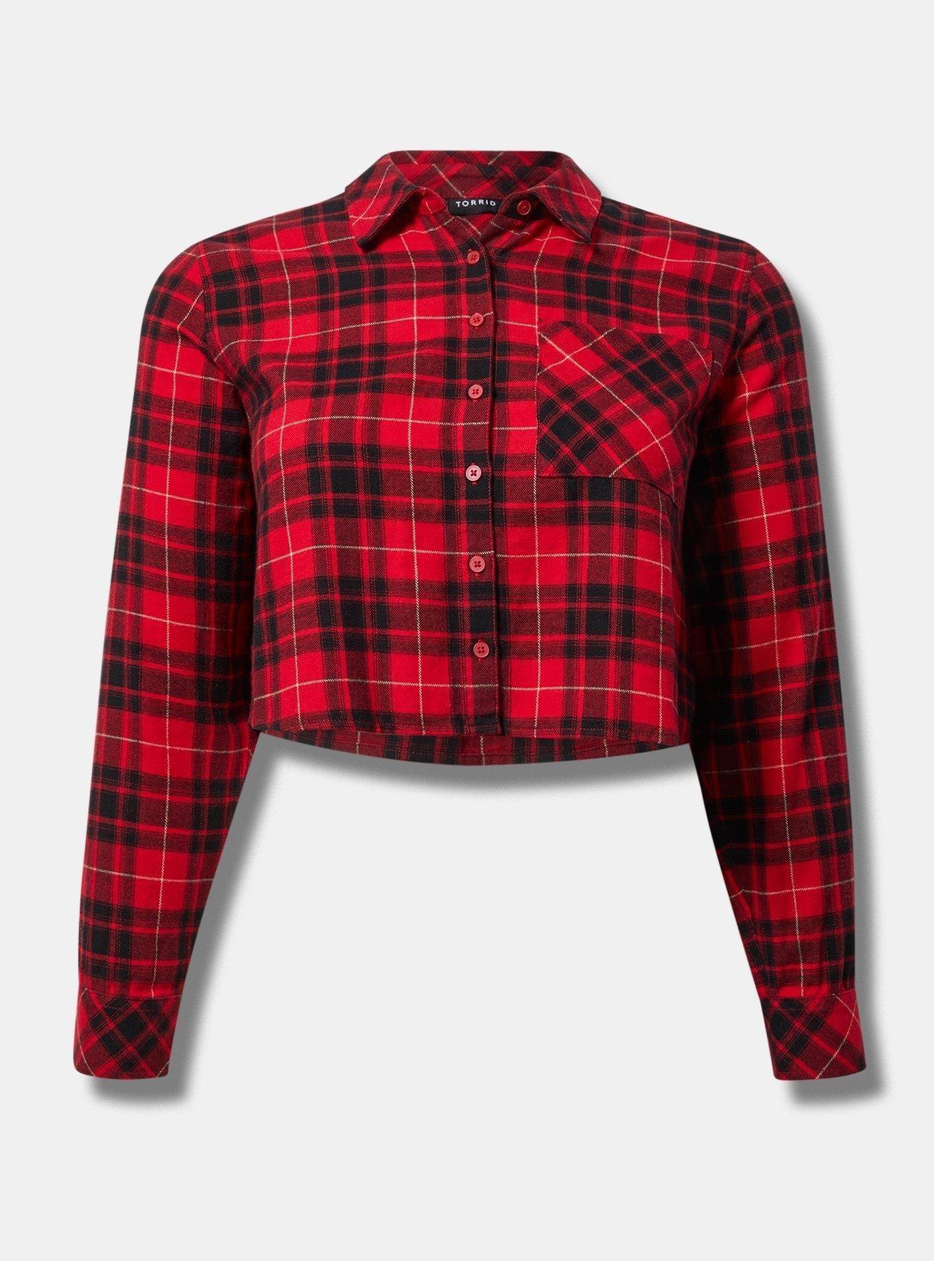 Lizzie Cotton Flannel Cropped Shirt