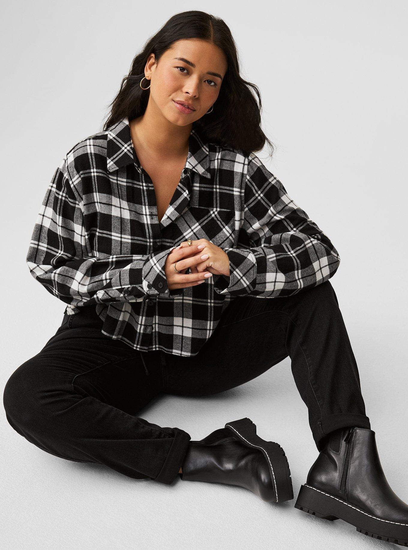 Plus Size - Lizzie Long Sleeve Crop Shirt - Torrid Plus Size - Lizzie Long Sleeve Crop Shirt - Torrid