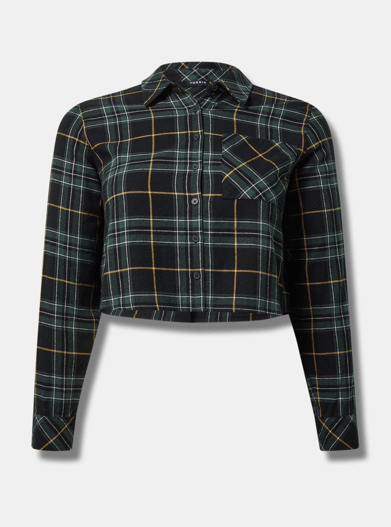 Lizzie Cotton Flannel Cropped Shirt