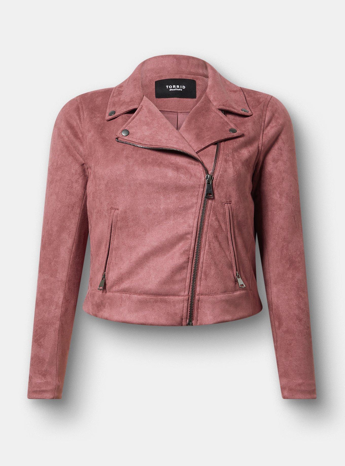 Faux Suede Essential Moto Jacket