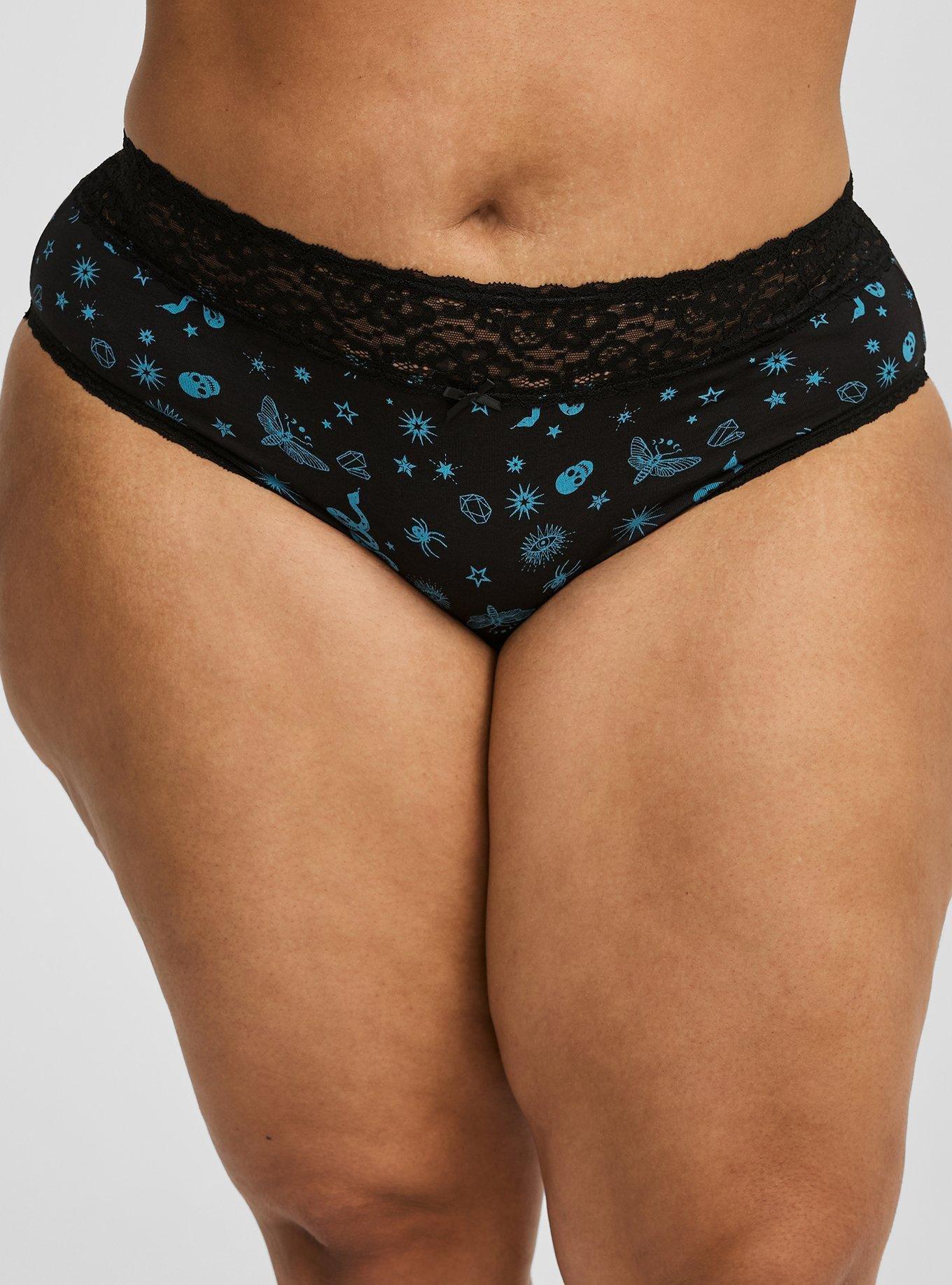 New Fit - Cotton Mid-Rise Cheeky Lace Trim Panty