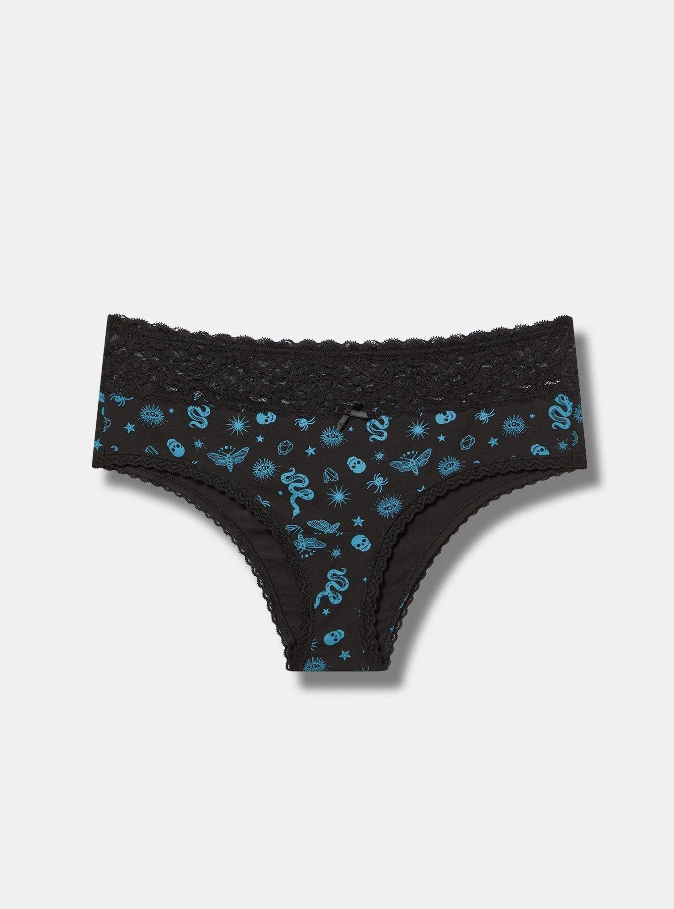 New Fit - Cotton Mid-Rise Cheeky Lace Trim Panty