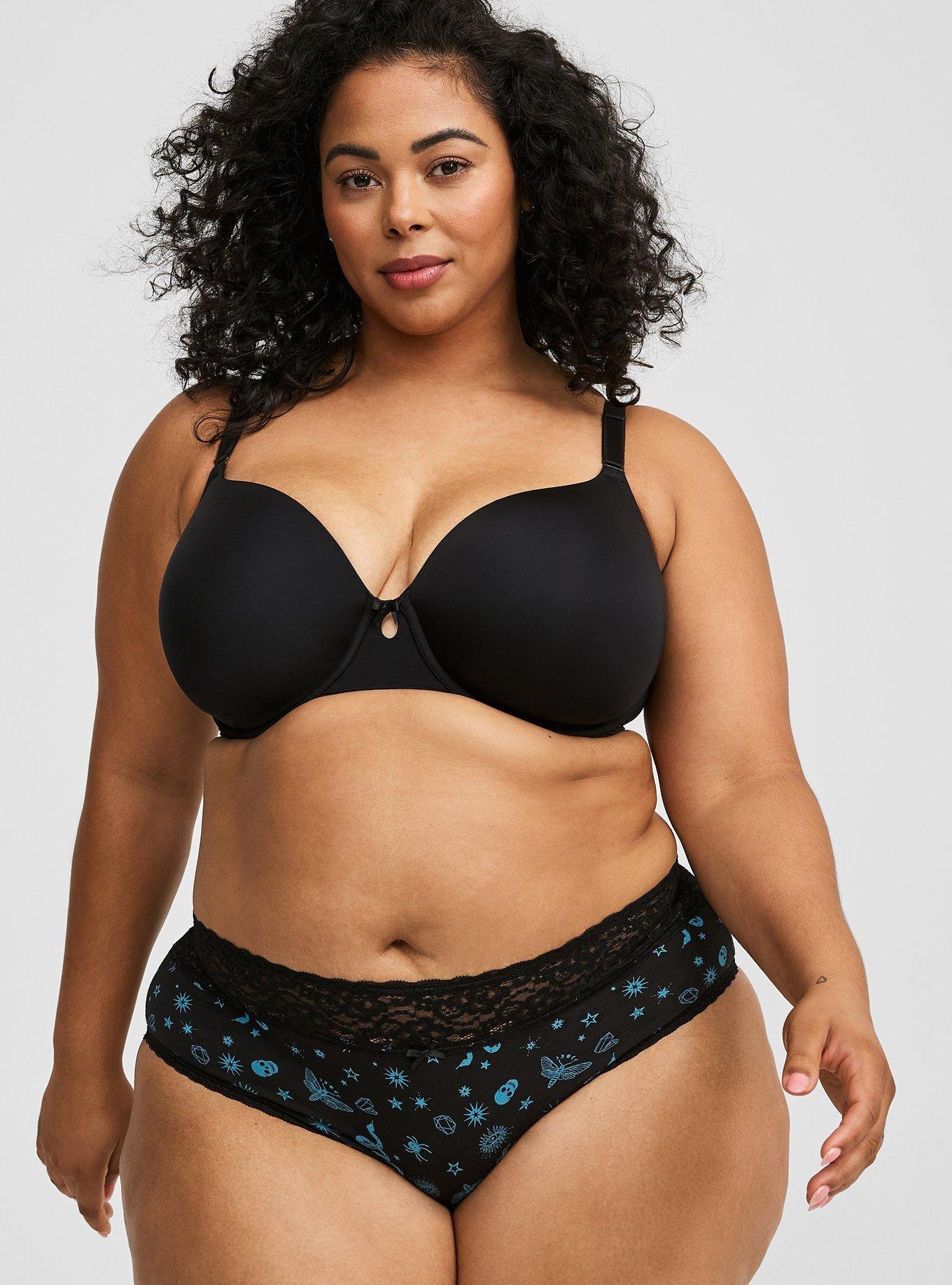 New Fit - Cotton Mid-Rise Cheeky Lace Trim Panty