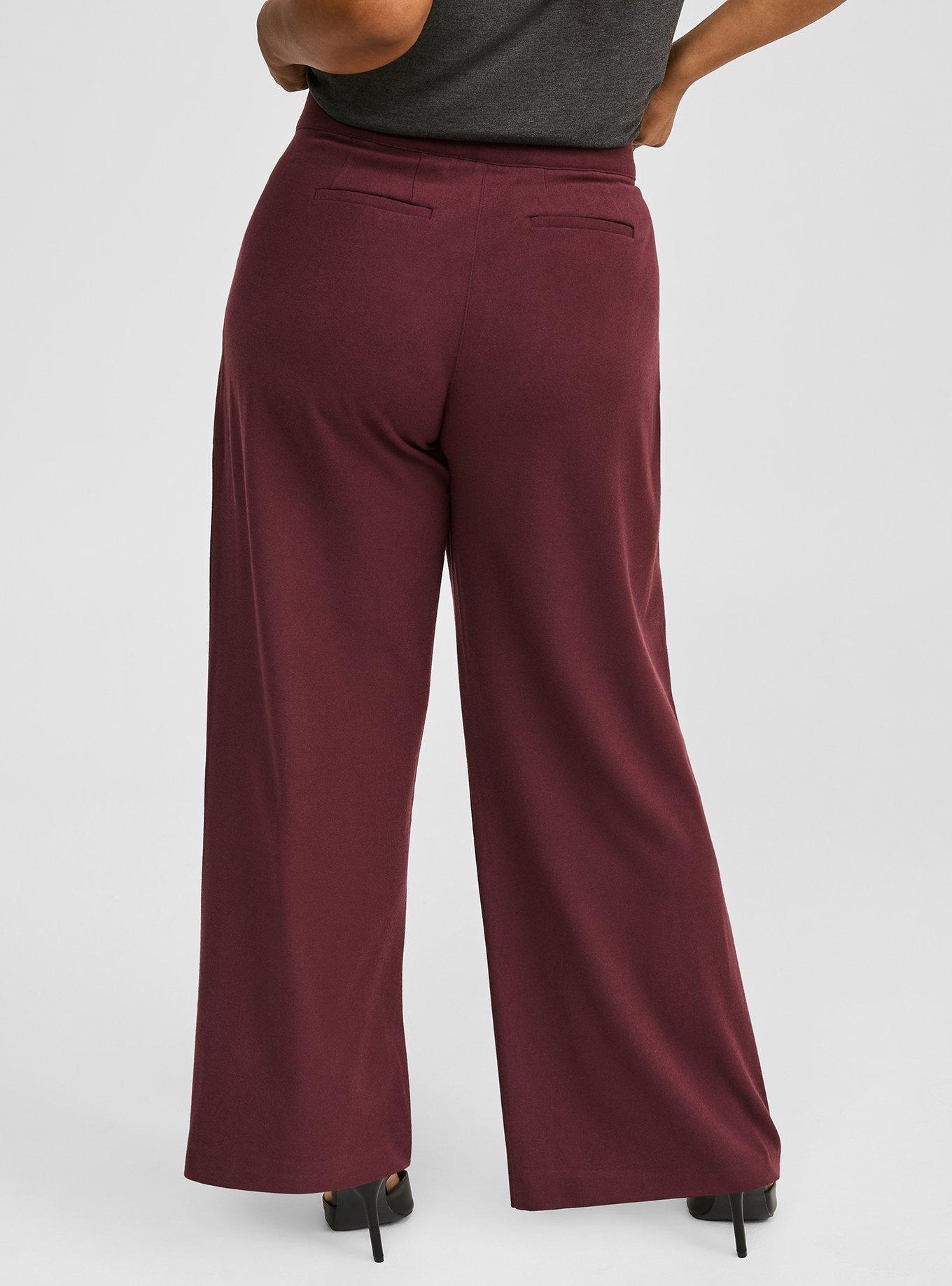 Brushed Twill Wide Leg Pants 