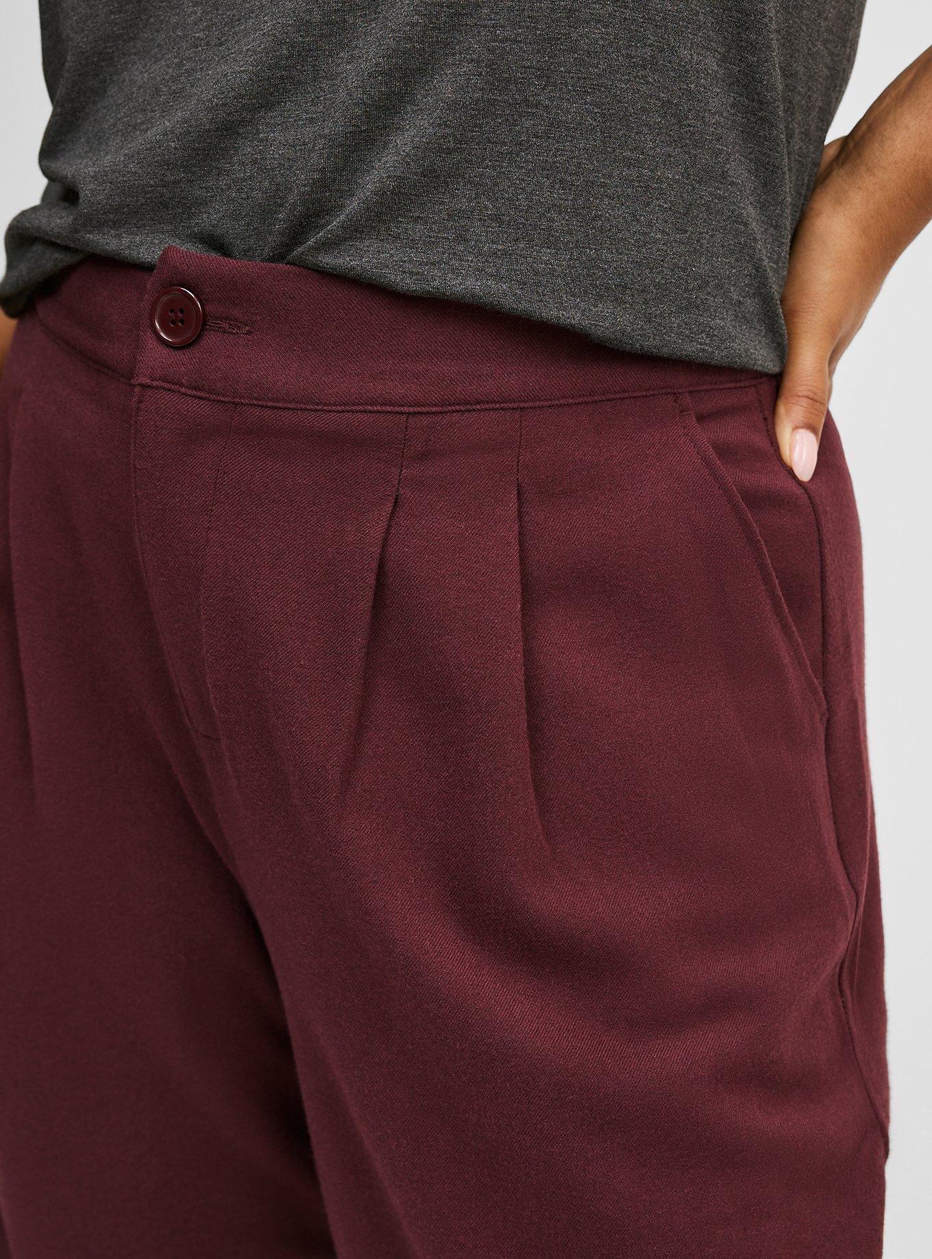 Brushed Twill Wide Leg Pants 