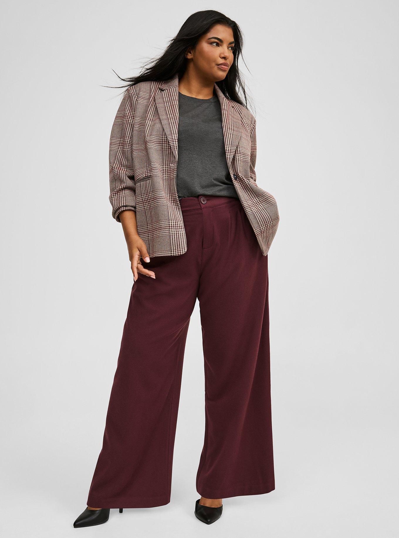 Brushed Twill Wide Leg Pants 