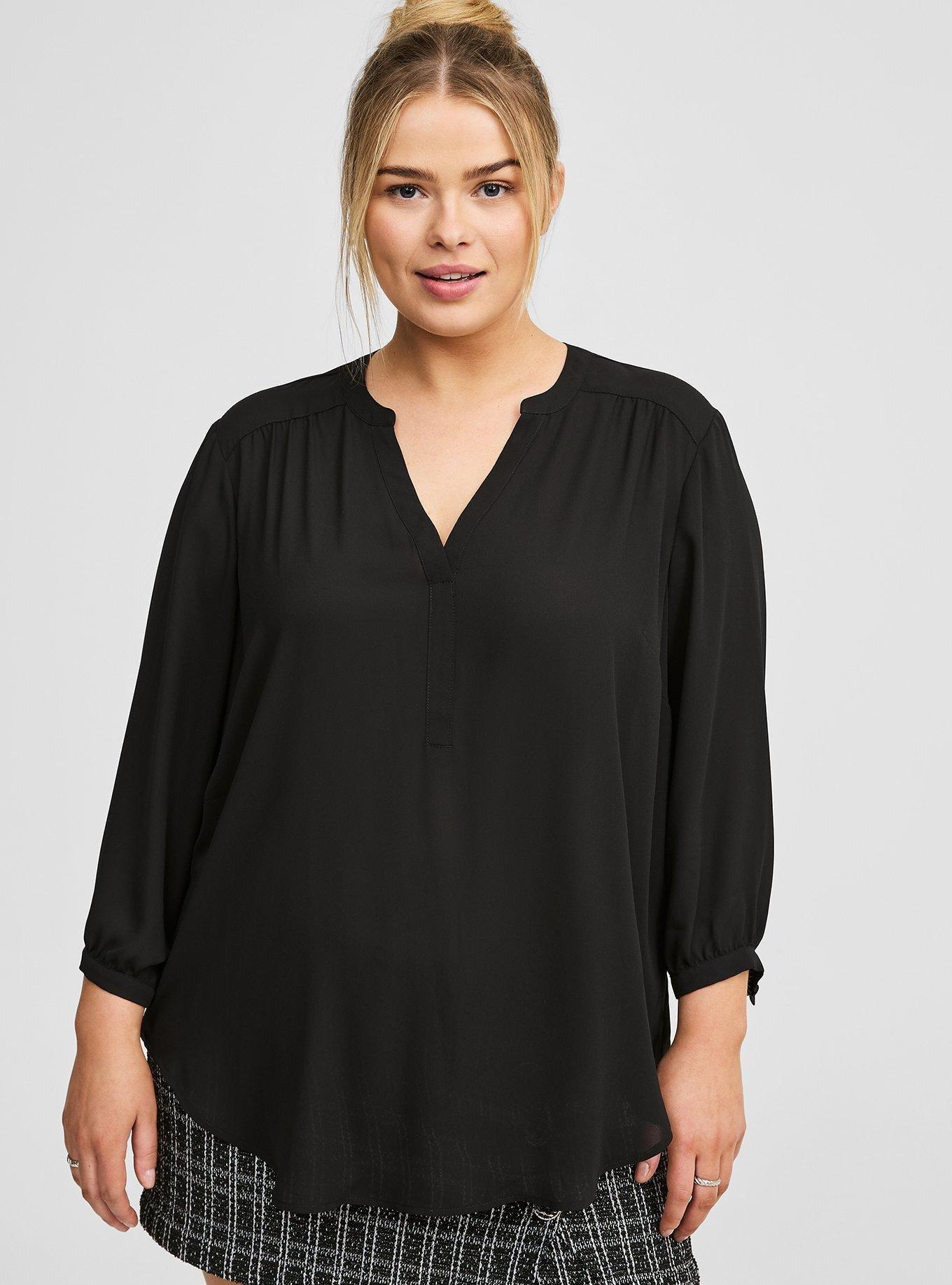 Harper Georgette 3/4 Blouson Sleeve Tunic