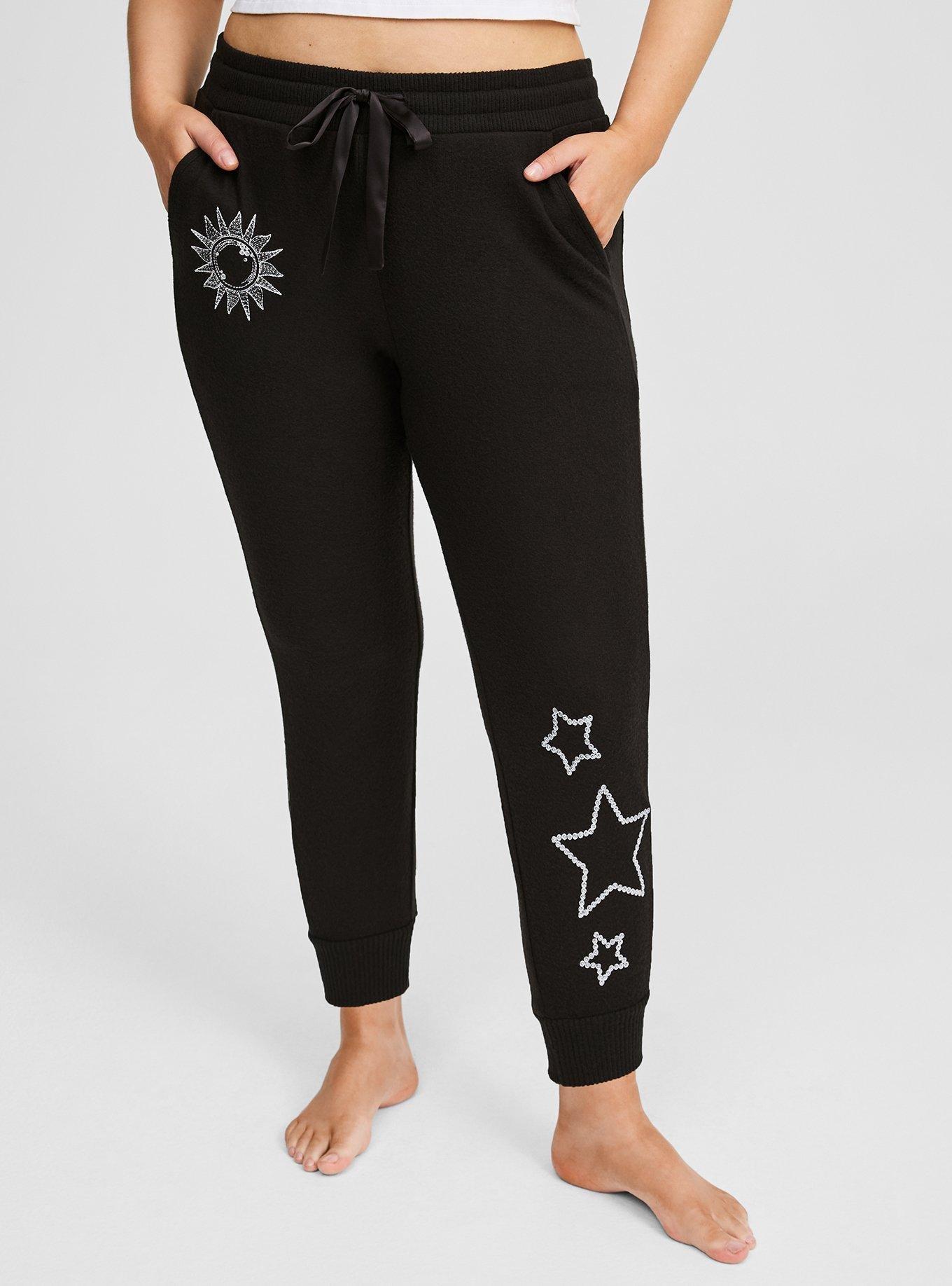 Super Soft Plush Inset Crop Lounge Jogger